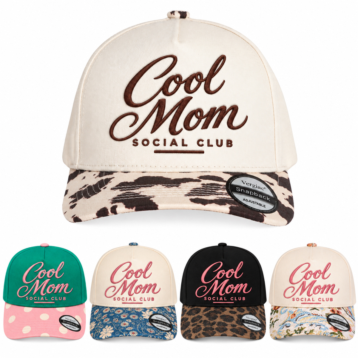Cool Mom Social Club 5-Panel Trucker Hat product details