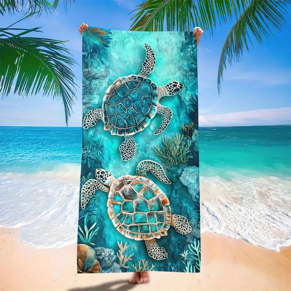 1 extra großes, schnelltrocknendes, sandfreies, leichtes Mikrofaser-Strandtuch | Polyester, modernes Design, 240 g/m², ideal für Reisen, Outdoor-Aktivitäten und Schwimmen_voghion.com