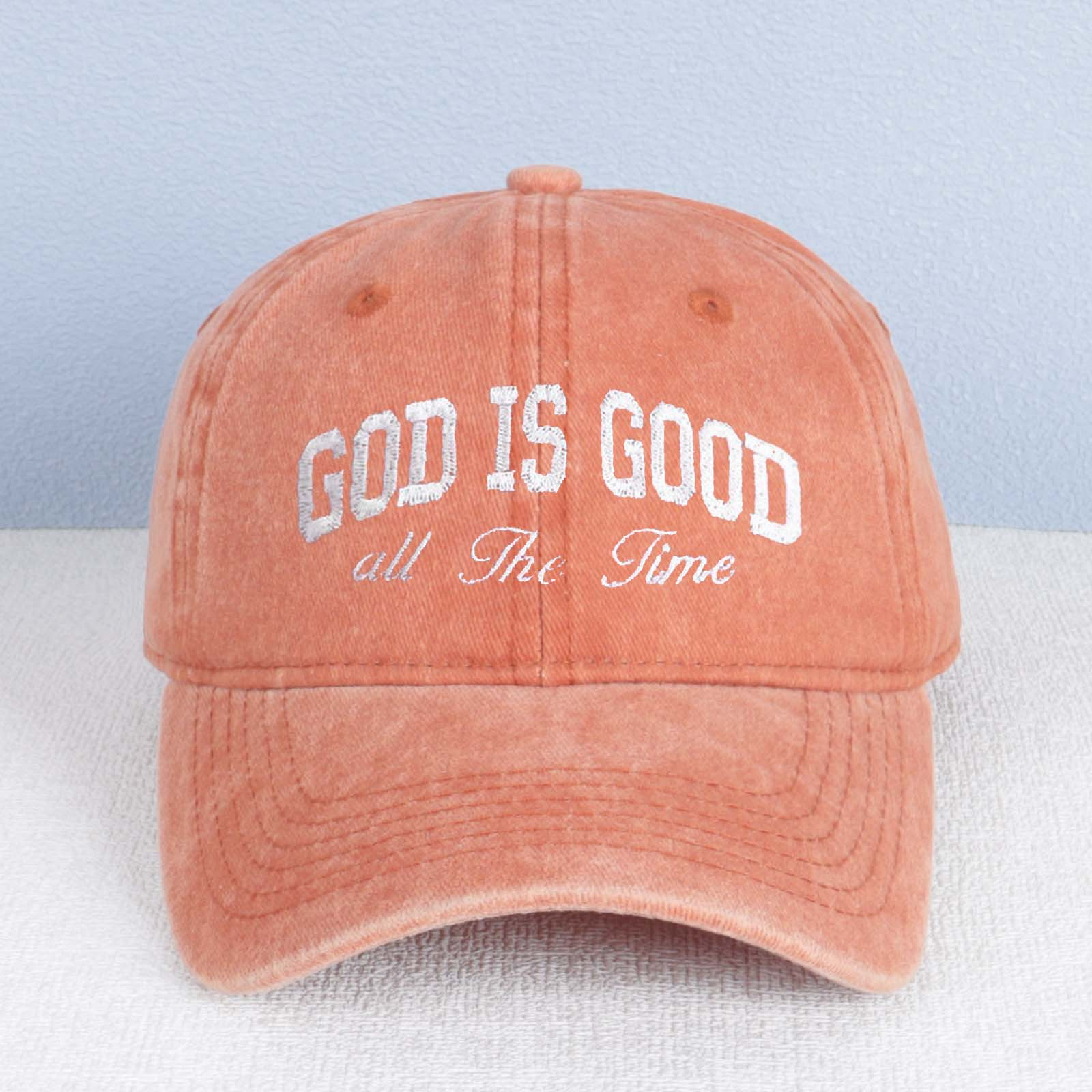 God Is Good All The Time Embroidered Trucker Hat product details
