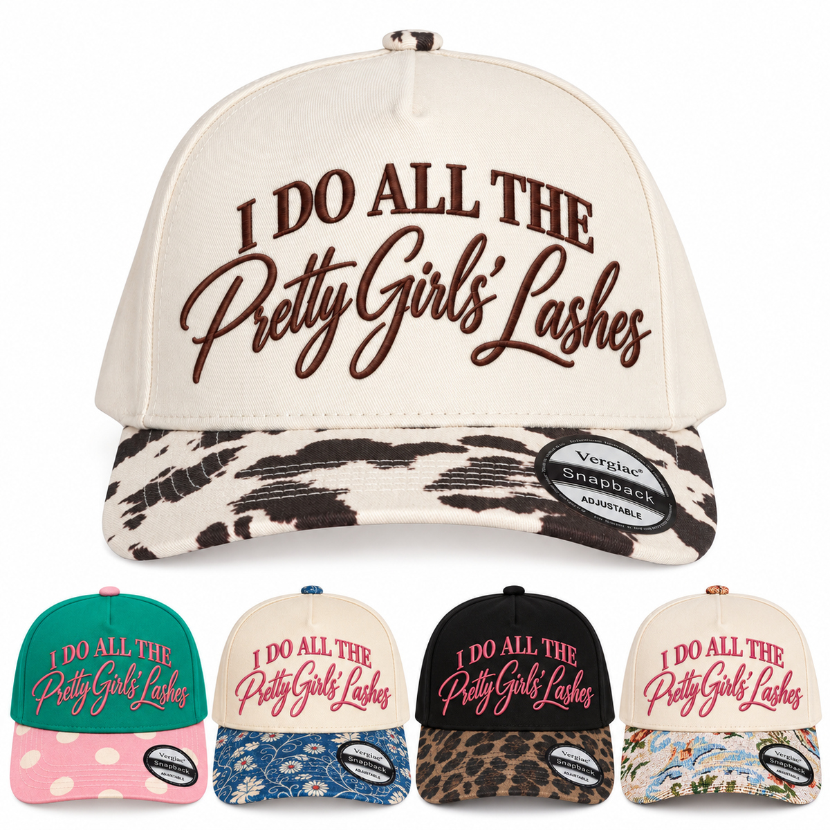 I Do All The Pretty Girls Lashes 5-Panel Trucker Hat product details