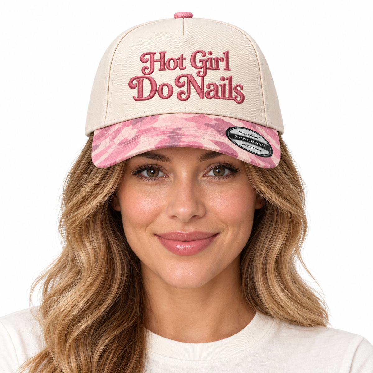 Hot Girl Do Nails Vintage 5-Panel Trucker Hat product details