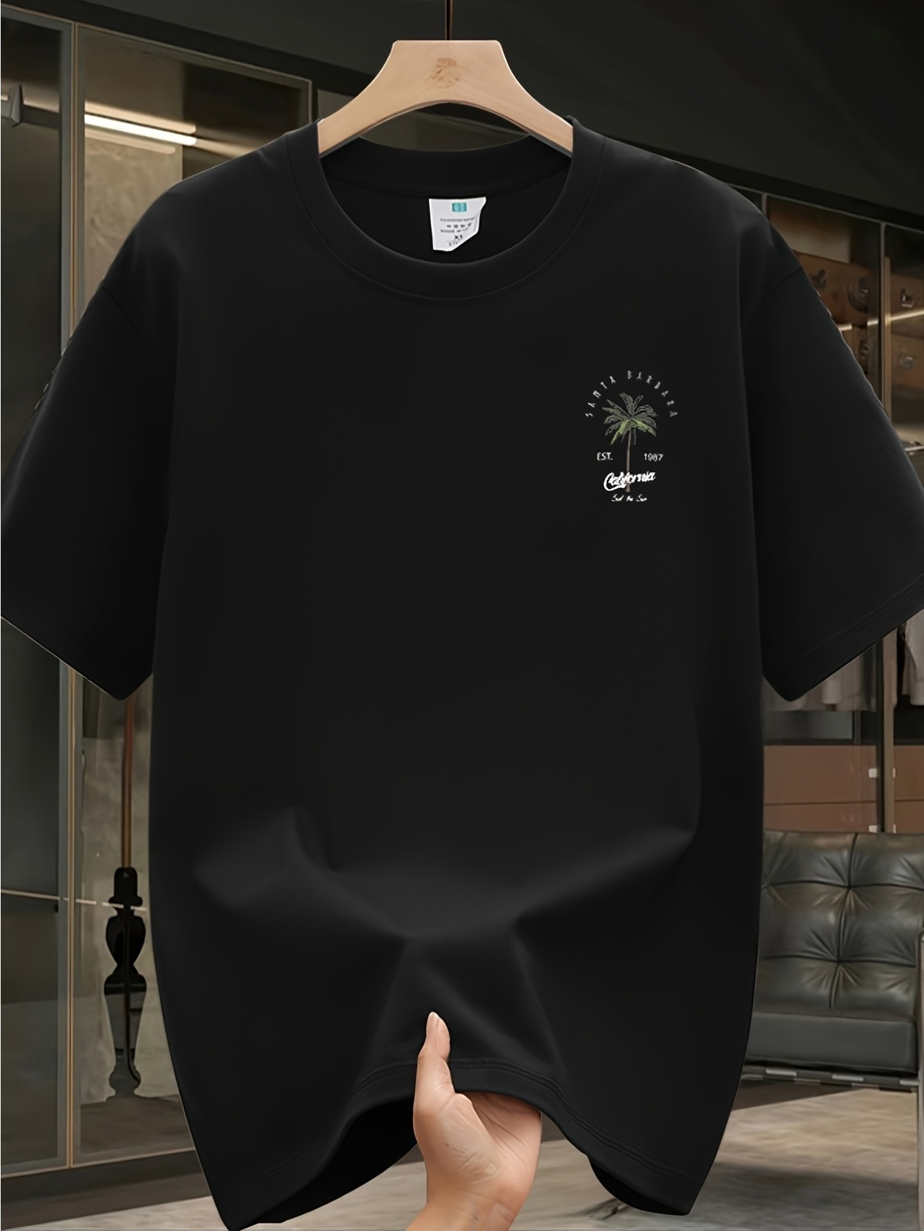 Maglietta Uomo 100% Cotone 180g Collo Tondo Stampa Trendy Fresco Nuova Collezione Estiva Vestibilità Regolare_viptrois.com