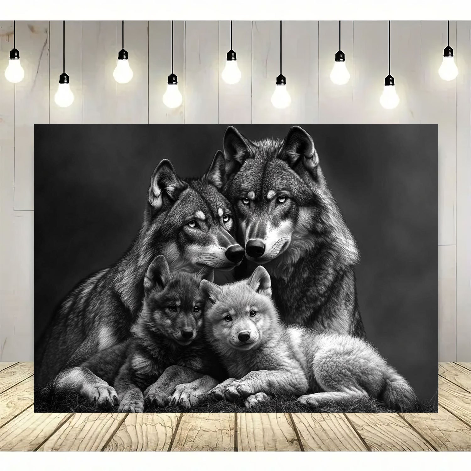 Wandteppich mit Wolfsmotiv, 1 Stück, hochwertige und vielseitige Dekoration für drinnen und draußen, geeignet für verschiedene Feiertage und Anlässe wie Weihnachten, Valentinstag, Hochzeit und Geburtstag._voghion.com