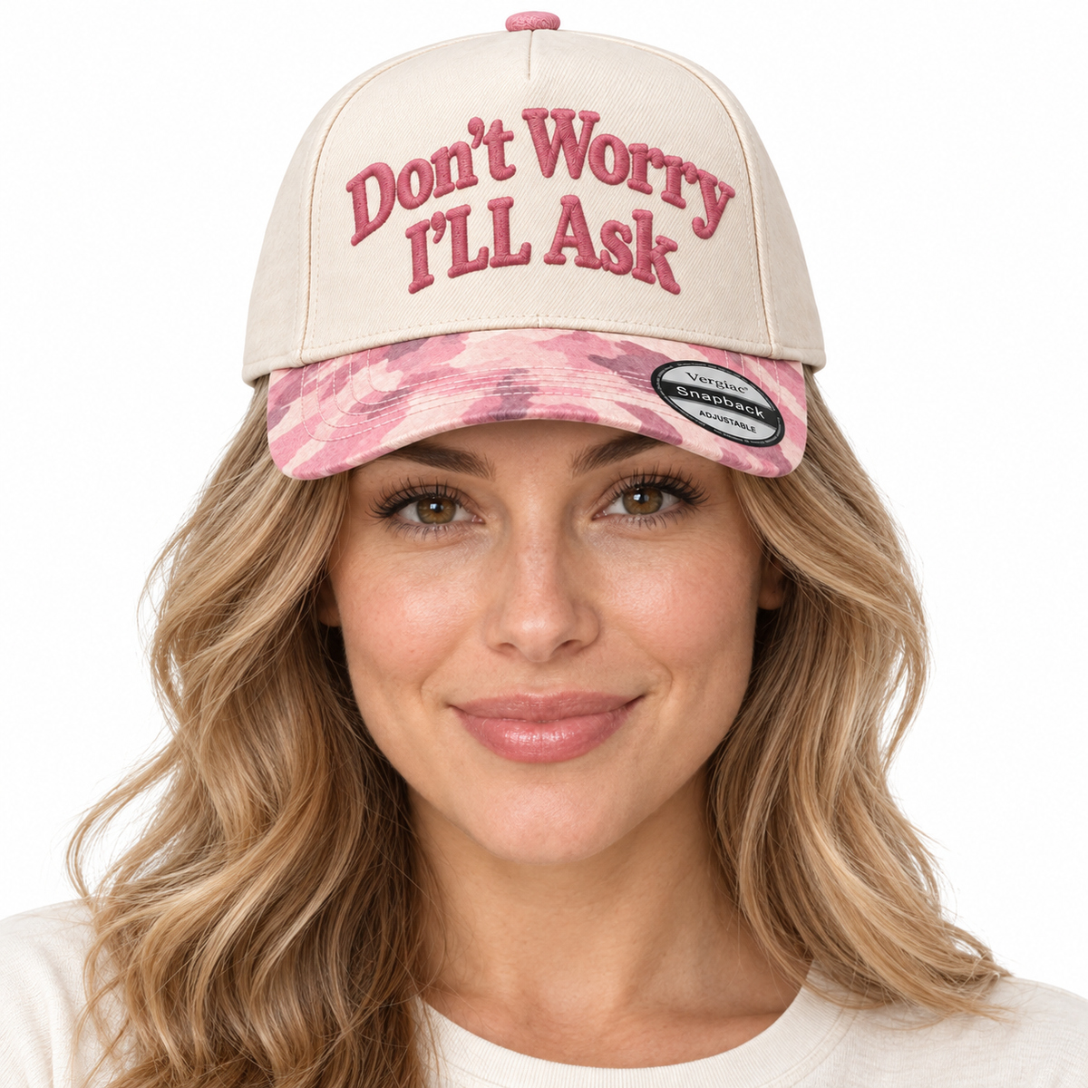 Don't Worry I'll Ask 5-Panel Trucker Hat product details