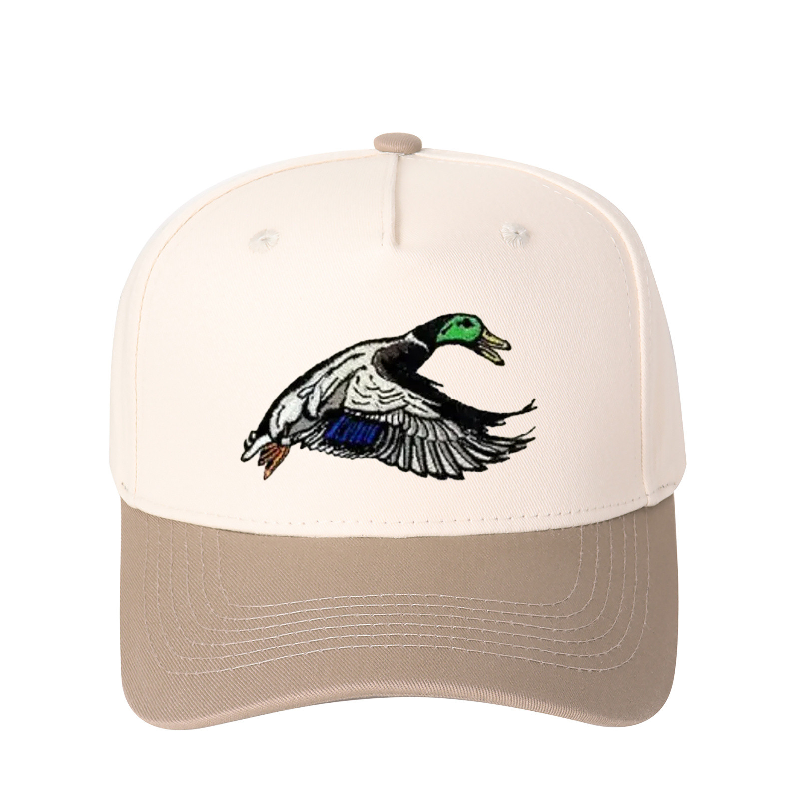 Flying Mallard Duck Embroidered Trucker Hat product details