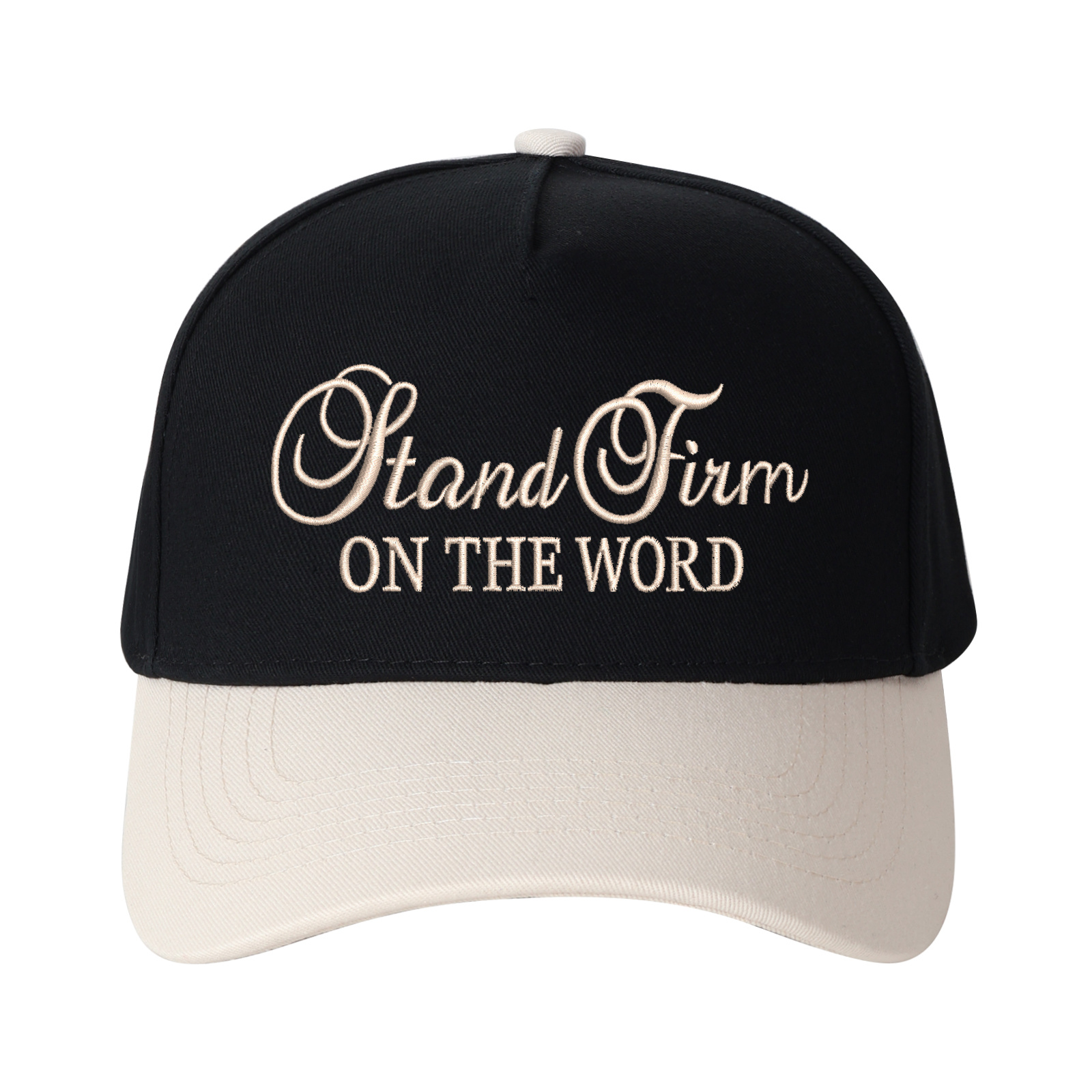 Stand Firm On The Word Embroidered Trucker Hat product details