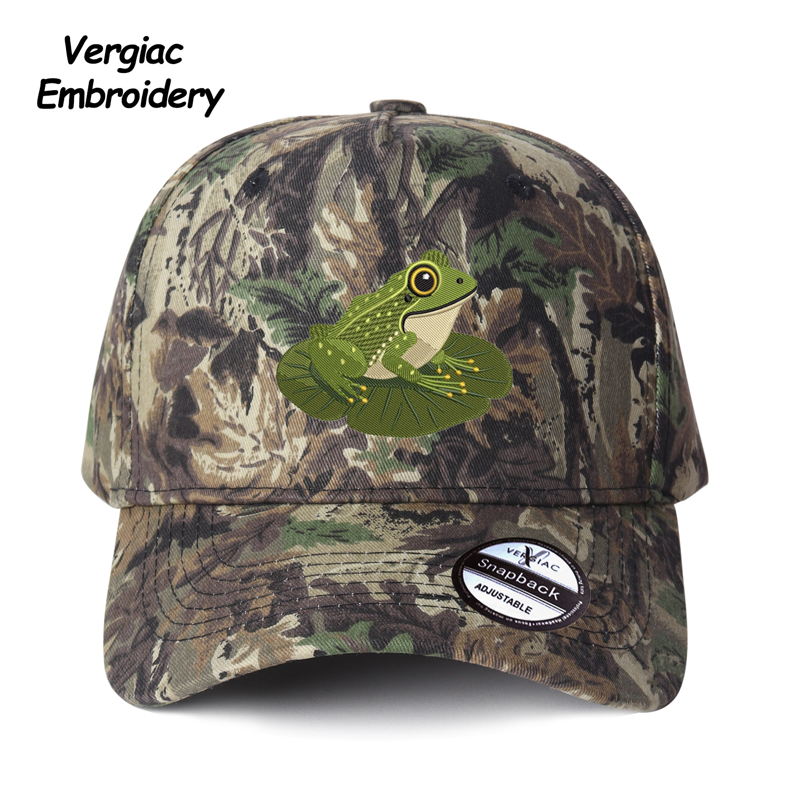 Frog Embroidered Trucker Hat product details