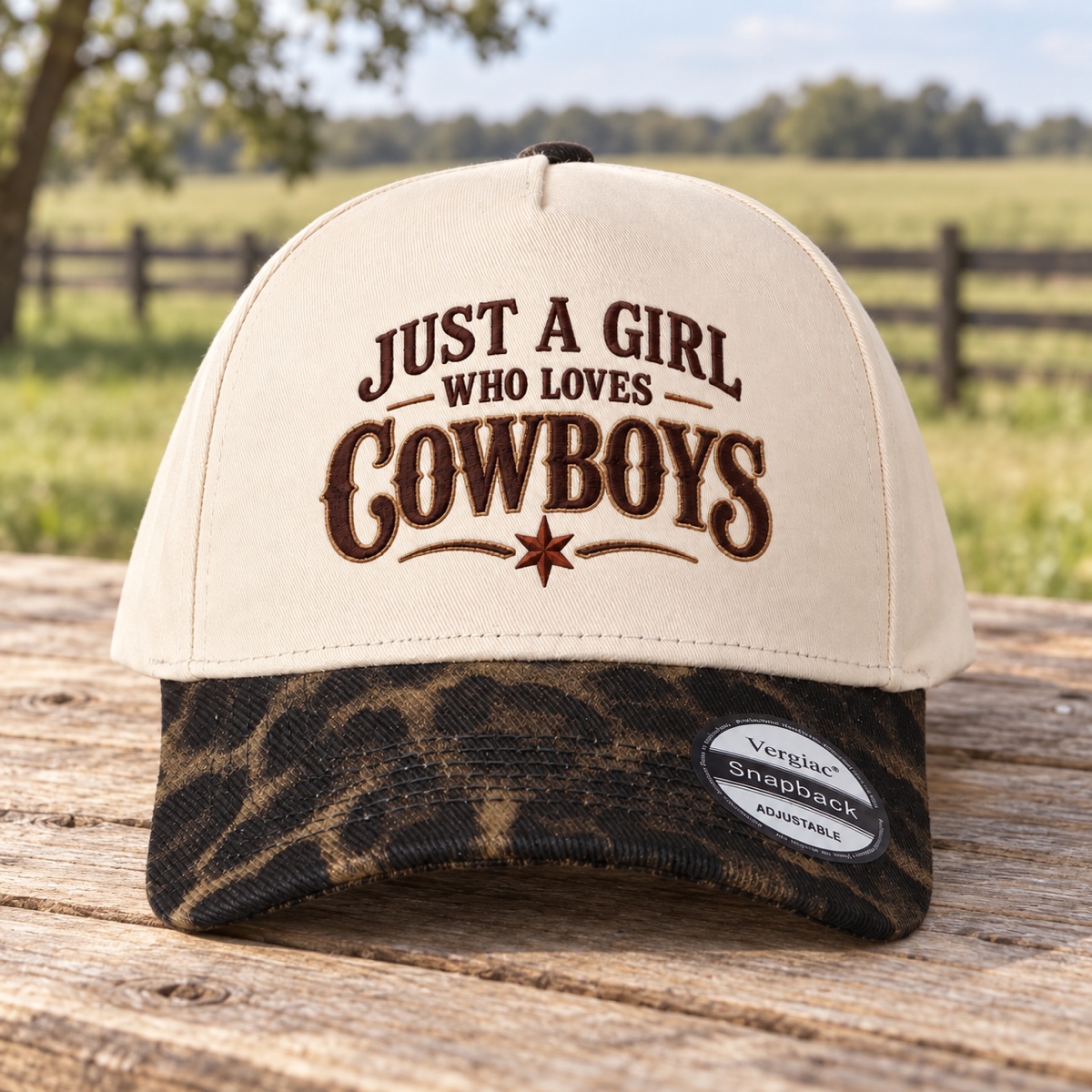Just A Girl Who Loves Cowboys Western 5-Panel Trucker Hat product details