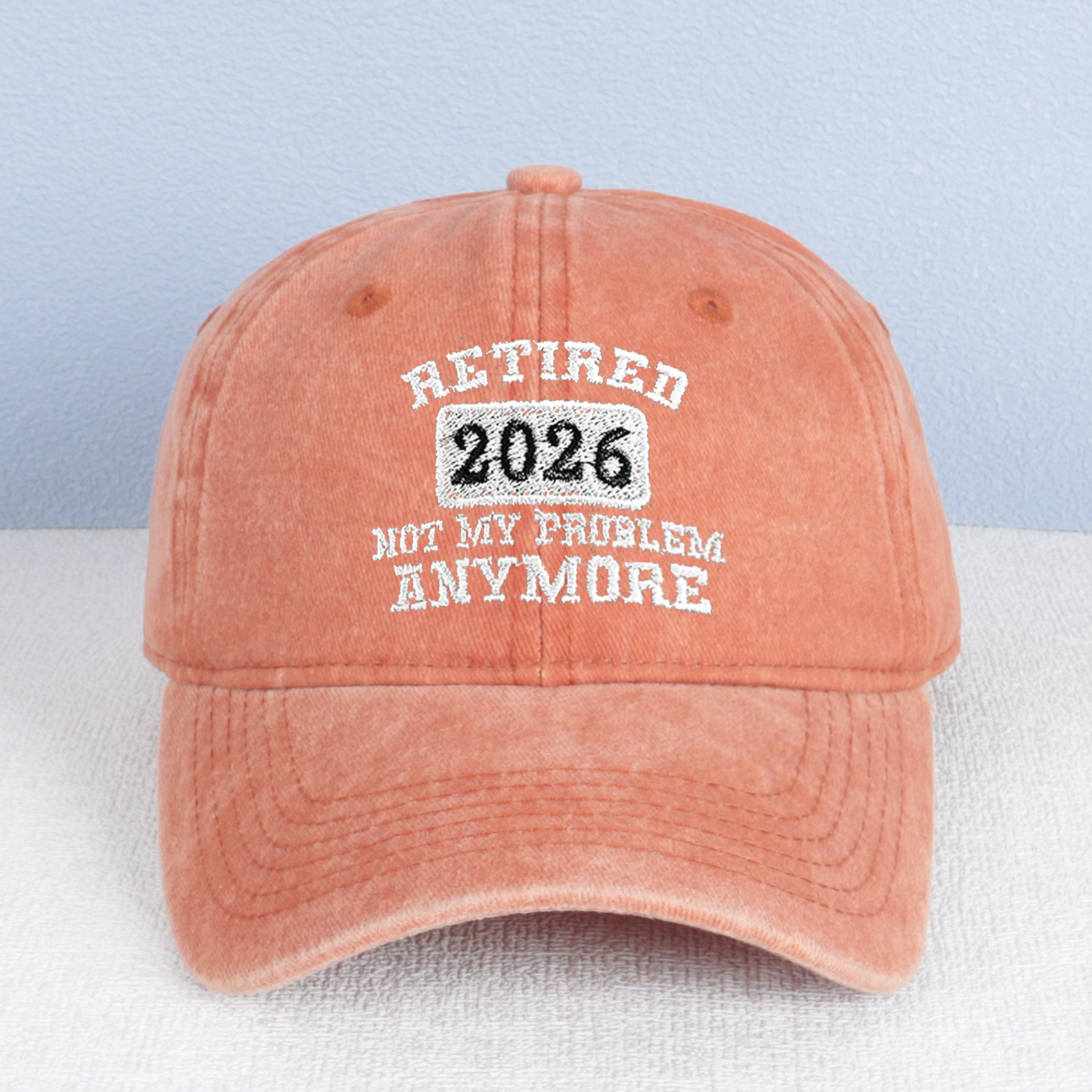 Retired 2026 Not My Problem Anymore Embroidered Trucker Hat product details