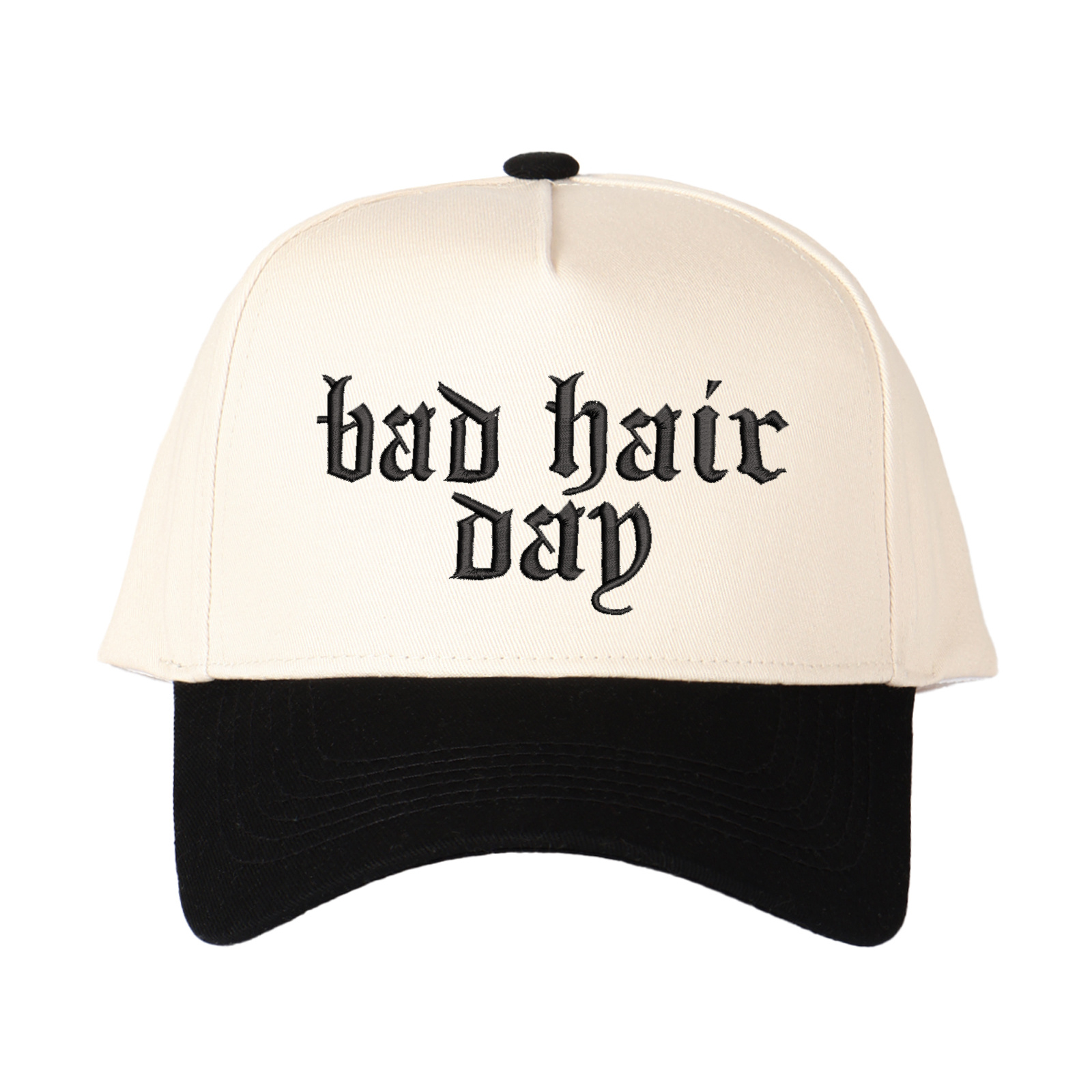Gothic Bad Hair Day Embroidered Trucker Hat product details
