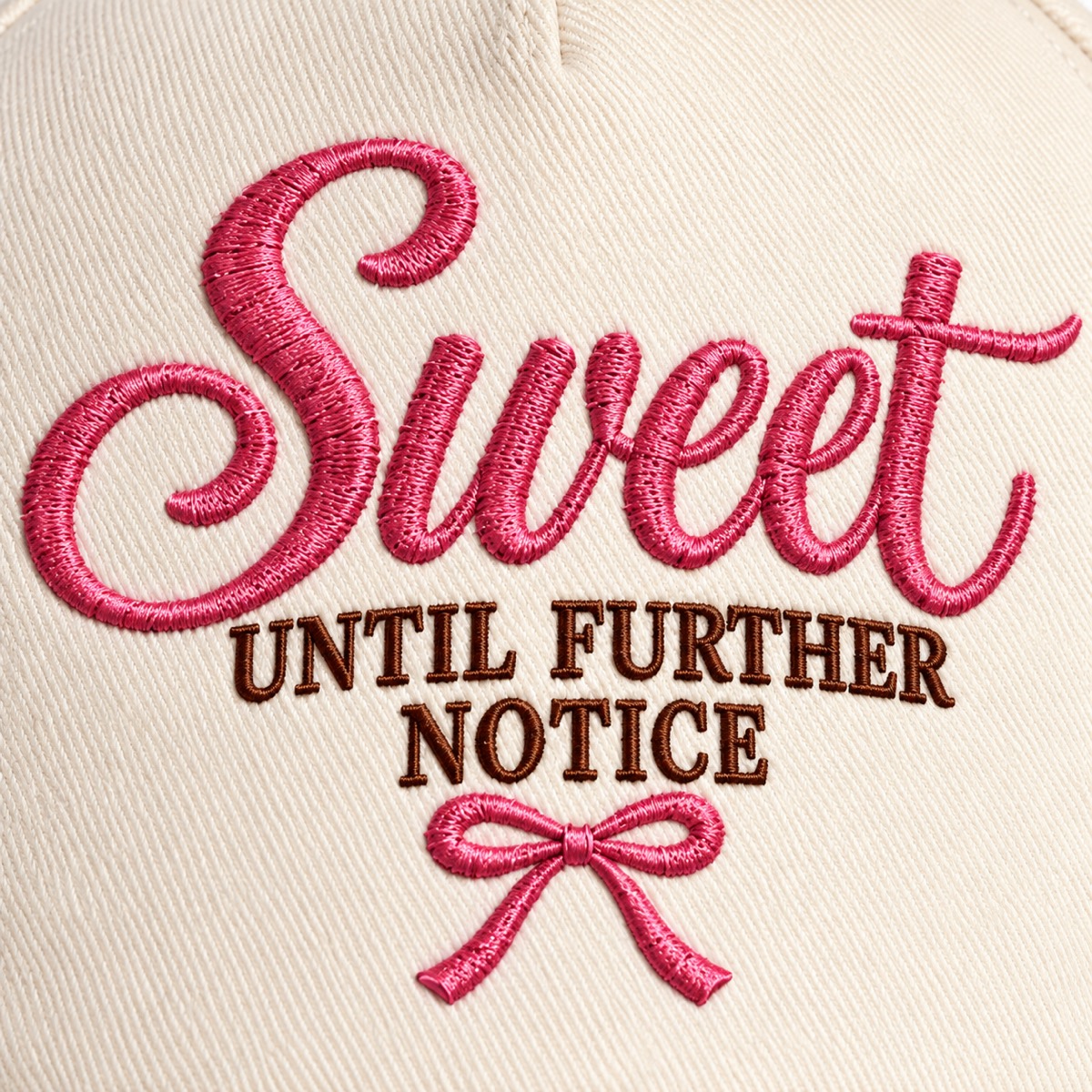 Sweet Until Further Notice 5-Panel Trucker Hat product details