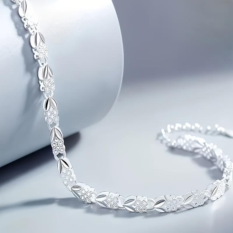 925 Silvery Plated Bracelet - Elegant Charming, Perfect For Casual Attire And Special Occasions_voghion.com