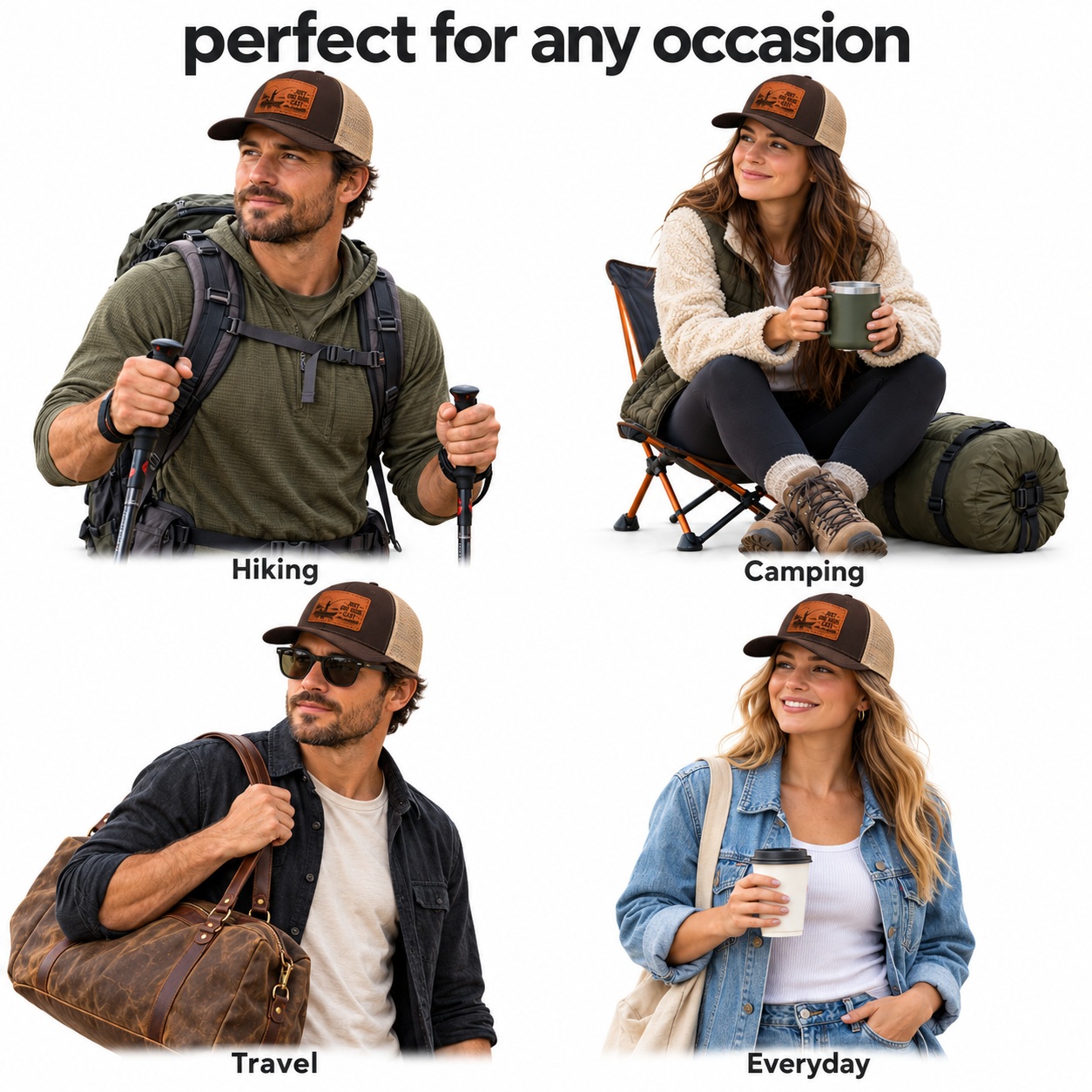 Just One More Cast Boat And Fishing Cast Graphic Leather Patch Trucker Hat product details