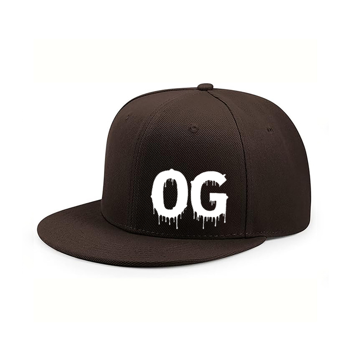 Vintage Og Dripping Print Flat Brim Snapback Hat product details