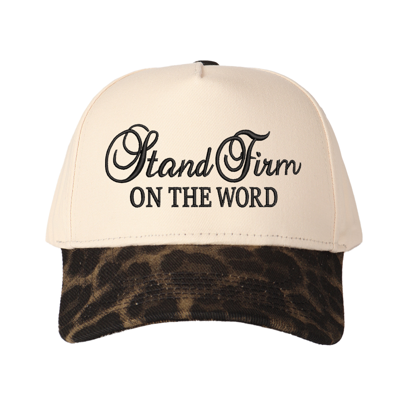 Stand Firm On The Word Embroidered Trucker Hat product details