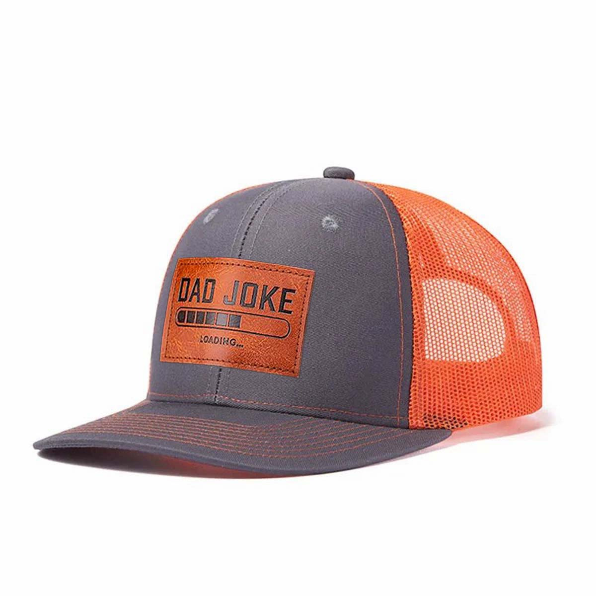 Dad Joke Loading... Leather Patch Trucker Hat product details