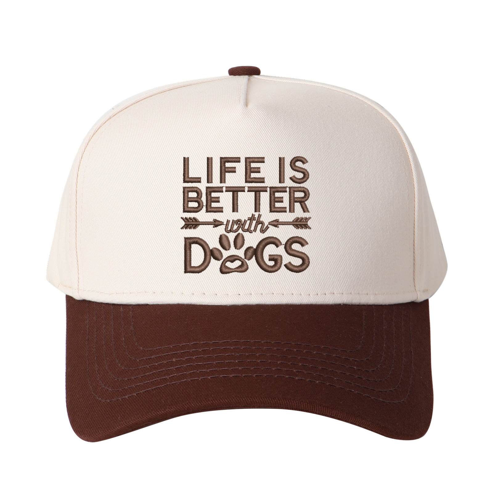 Life Is Better With Dogs Embroidered Trucker Hat product details