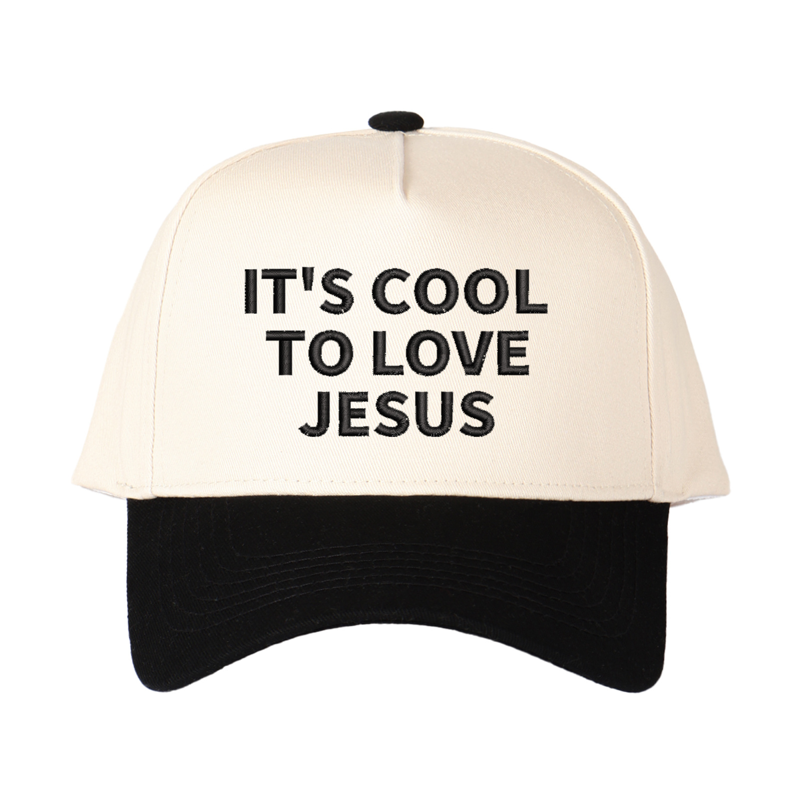 It's Cool To Love Jesus Embroidered Trucker Hat product details