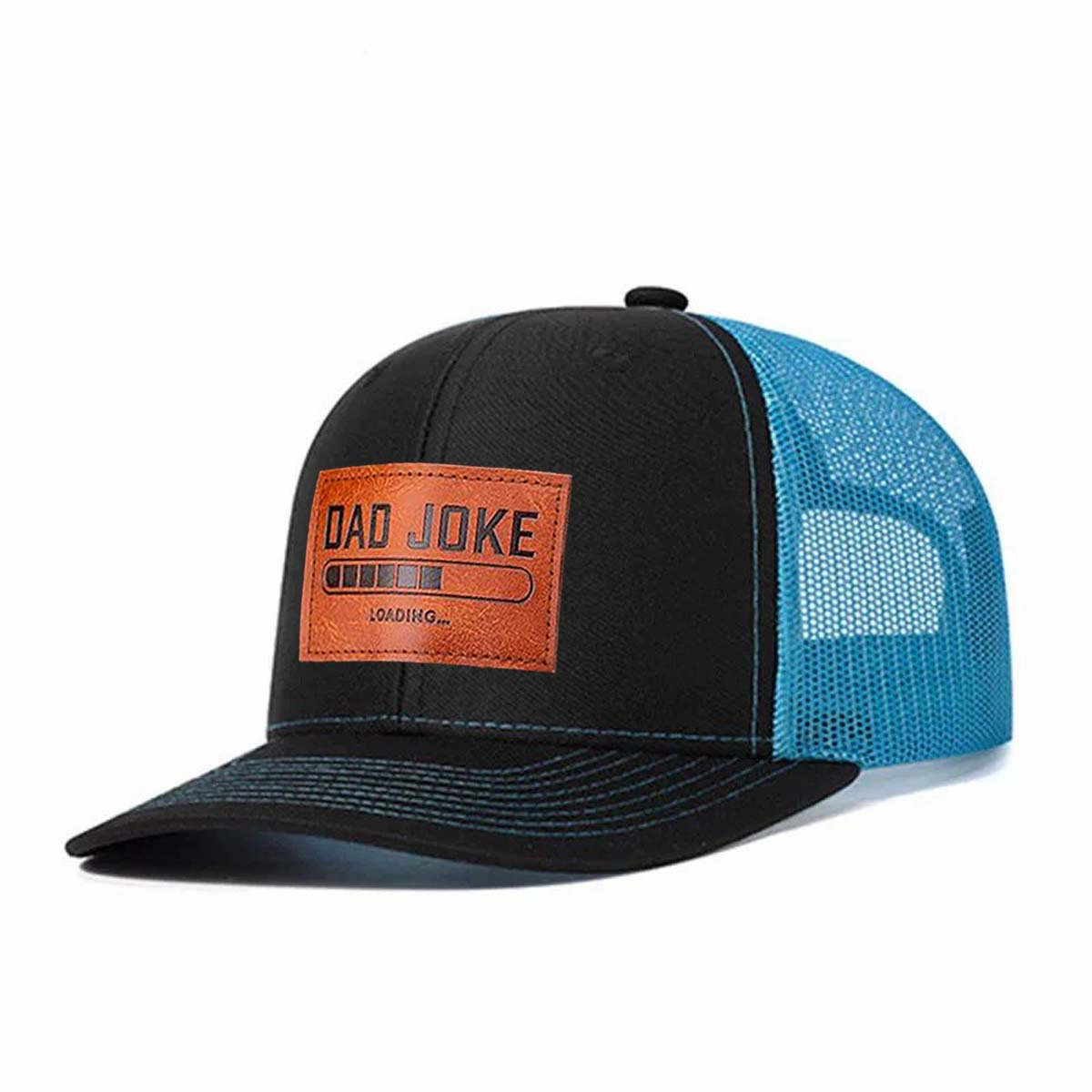 Dad Joke Loading... Leather Patch Trucker Hat product details