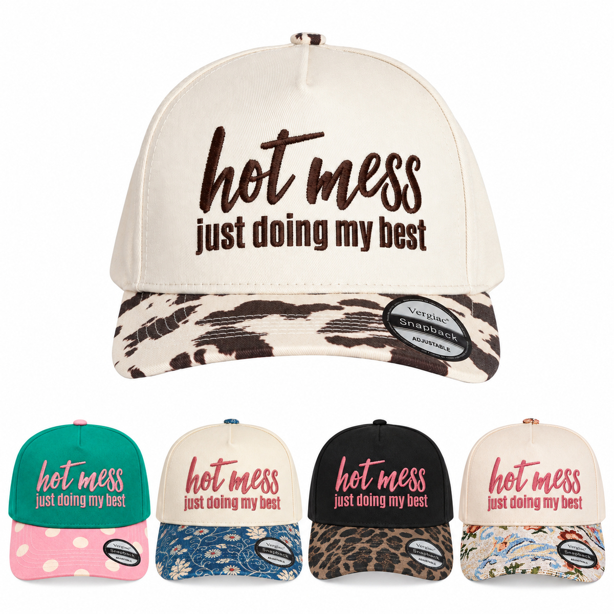 Hot Mess Just Doing My Best 5-Panel Trucker Hat product details