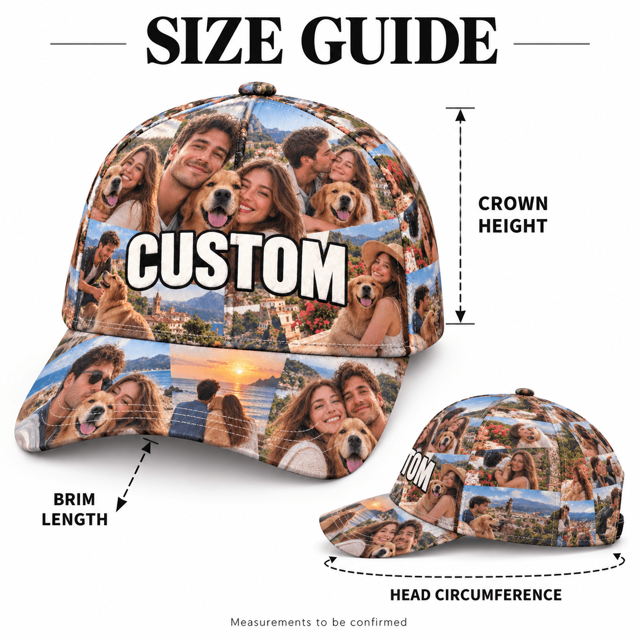 Custom All-over Print Baseball Cap With Structured Front product details