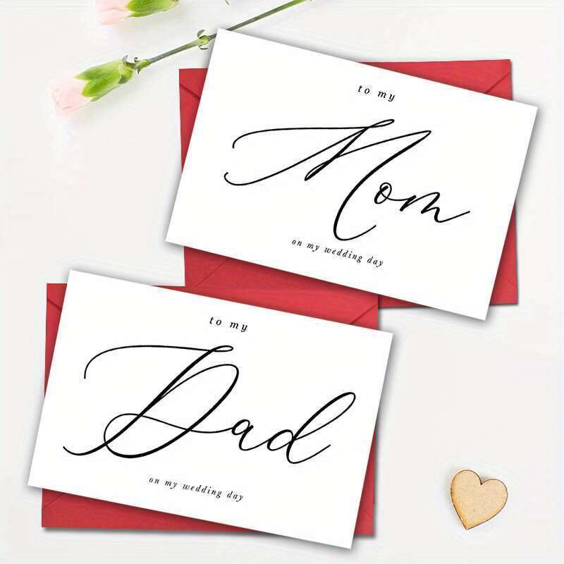 6pcs Wedding Thank You Cards For Mom And Dad - Perfect Commemorative Gift With Envelopes For Mom/Dad_voghion.com