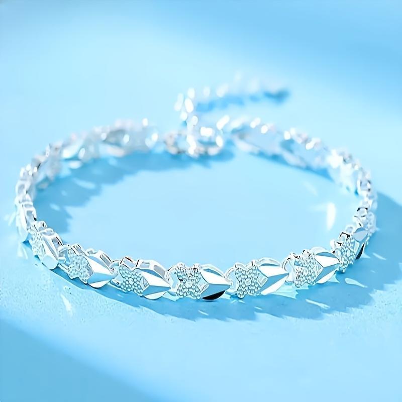 925 Silvery Plated Bracelet - Elegant Charming, Perfect For Casual Attire And Special Occasions_voghion.com