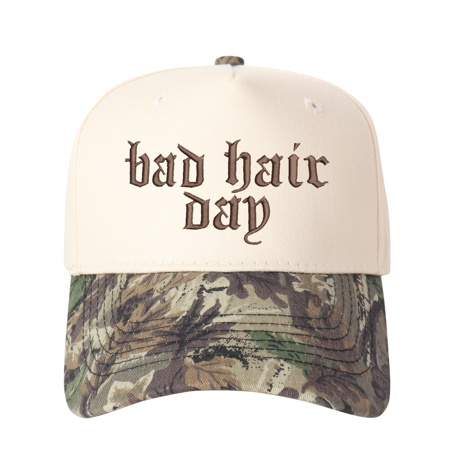 Gothic Bad Hair Day Embroidered Trucker Hat product details