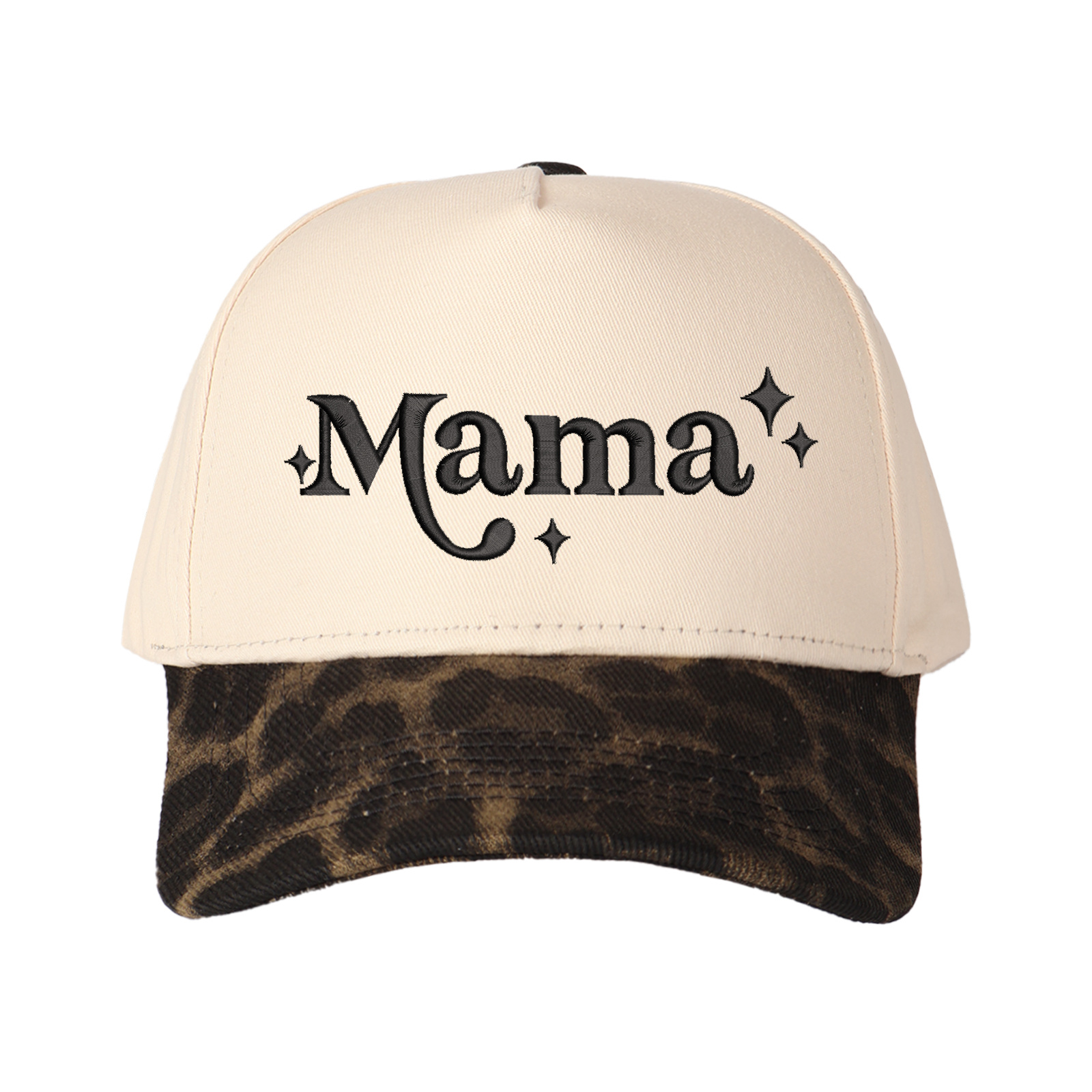Star-accented Mama Embroidered Trucker Hat product details