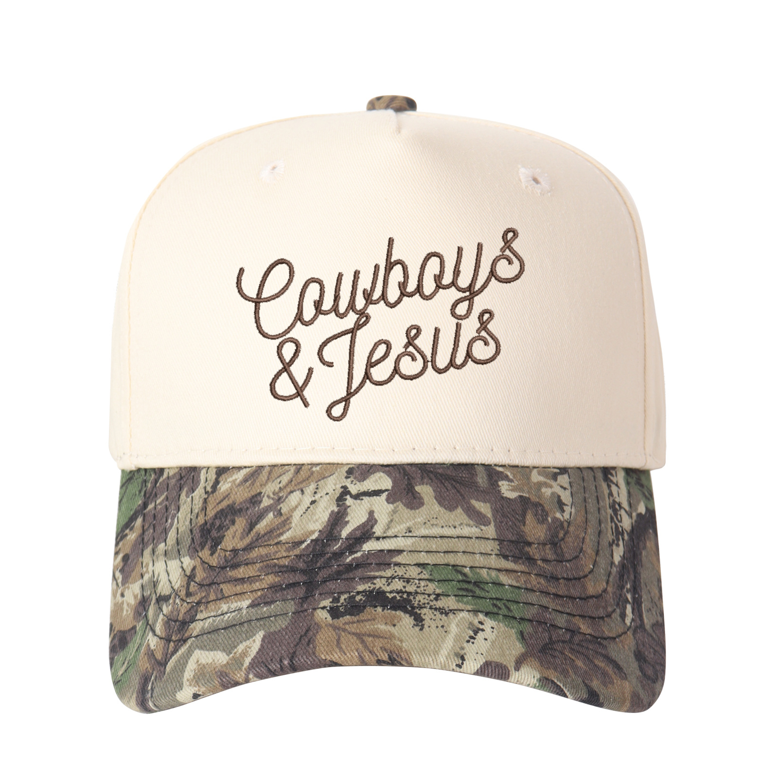 Cowboy & Jesus Embroidered Trucker Hat product details