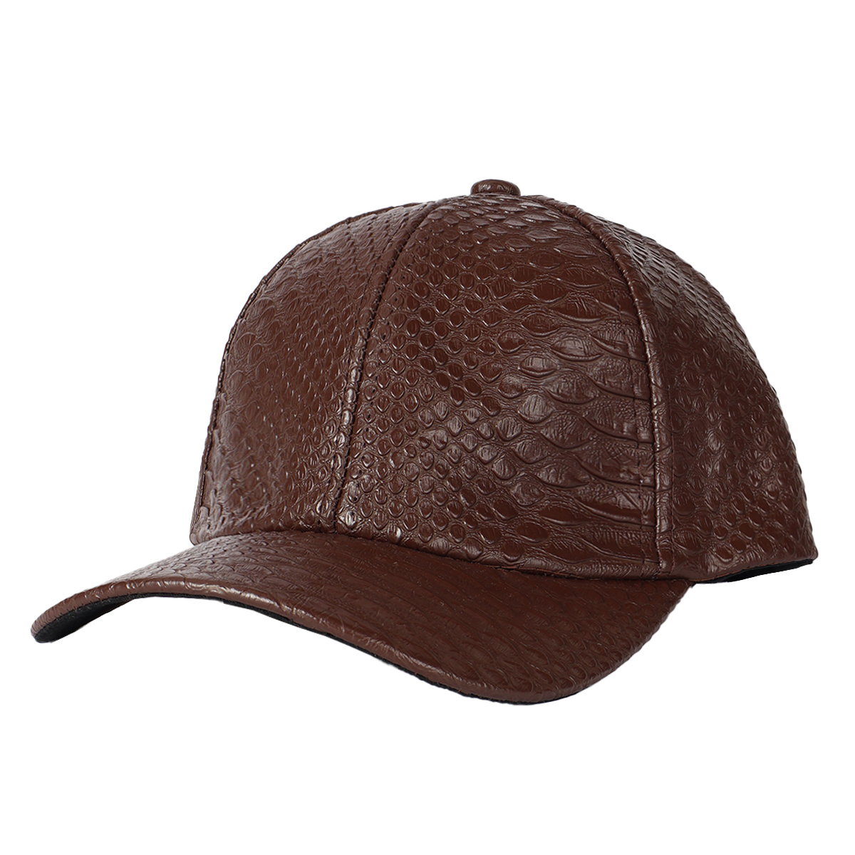Faux Snakeskin Leather Baseball Cap product details