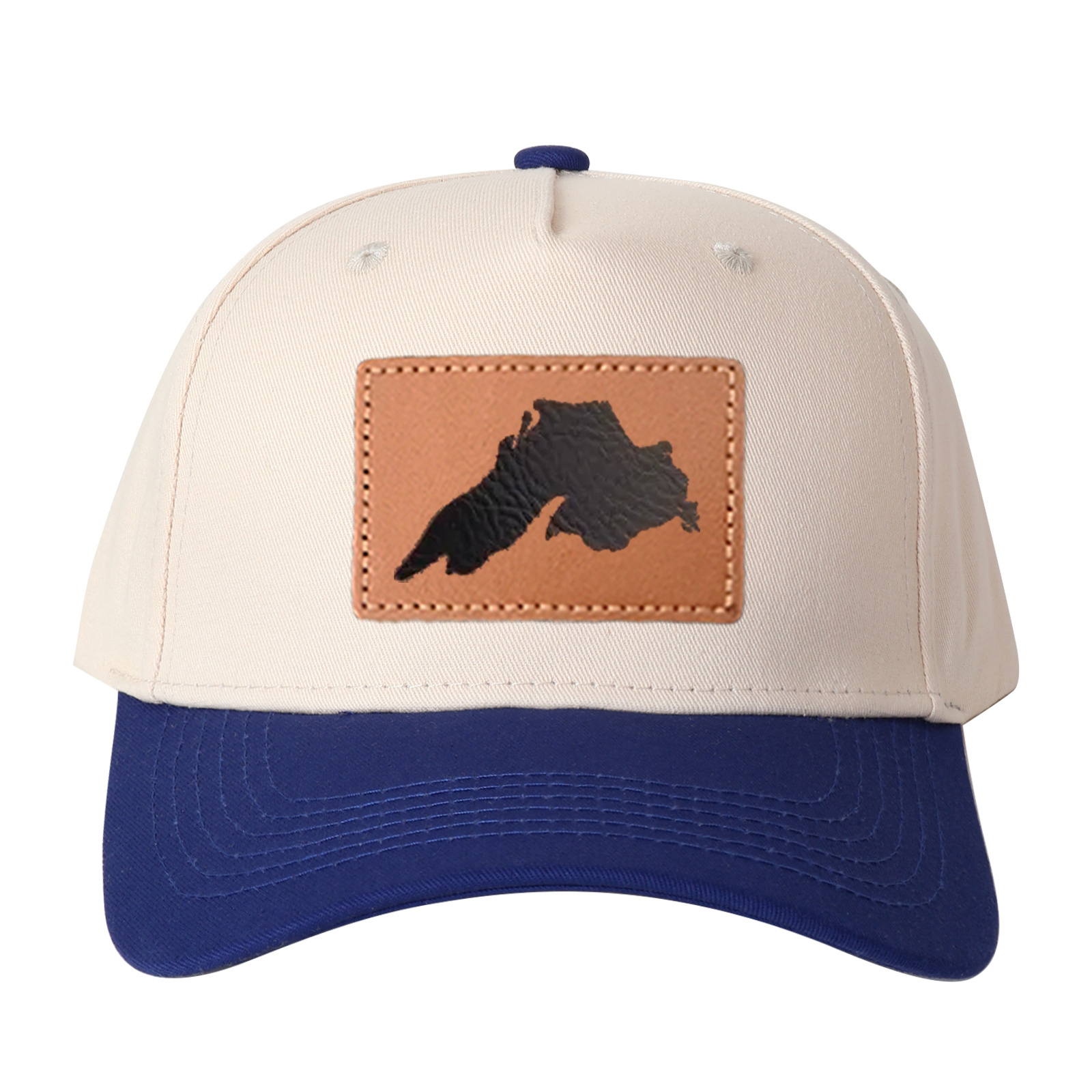 Upper Peninsula Of Michigan Leather Patch Trucker Hat product details