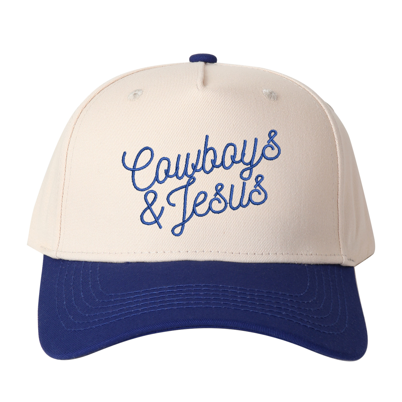 Cowboy & Jesus Embroidered Trucker Hat product details