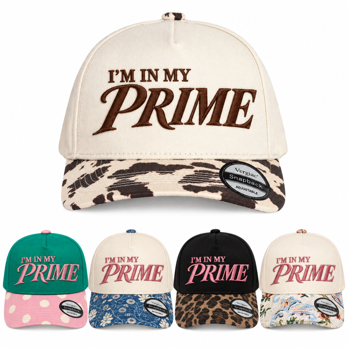 Im In My Prime Vintage 5-Panel Trucker Hat product details