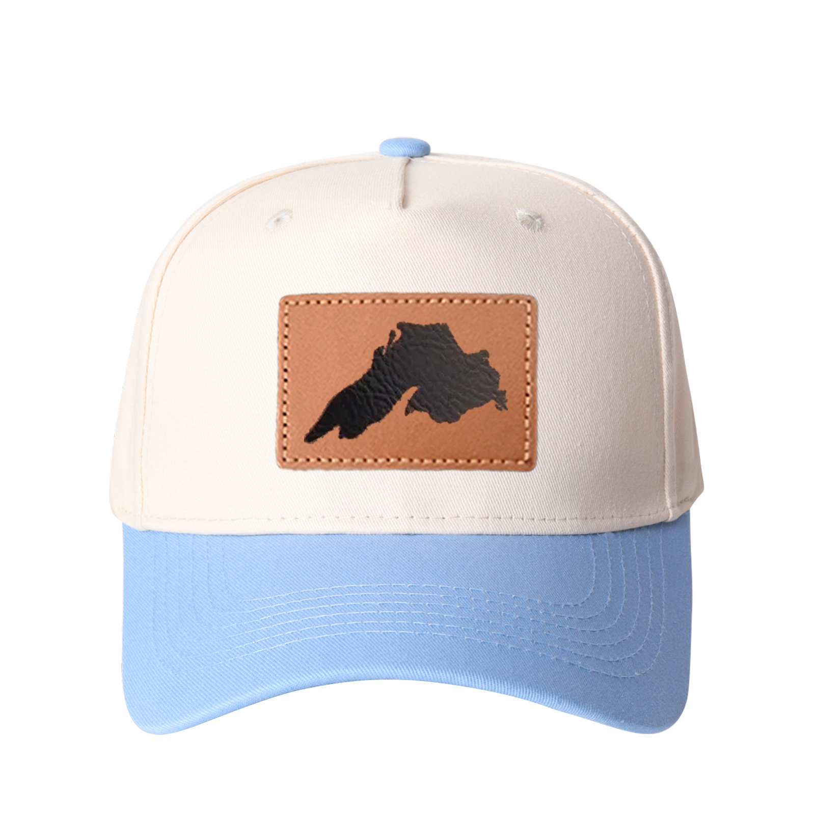 Upper Peninsula Of Michigan Leather Patch Trucker Hat product details