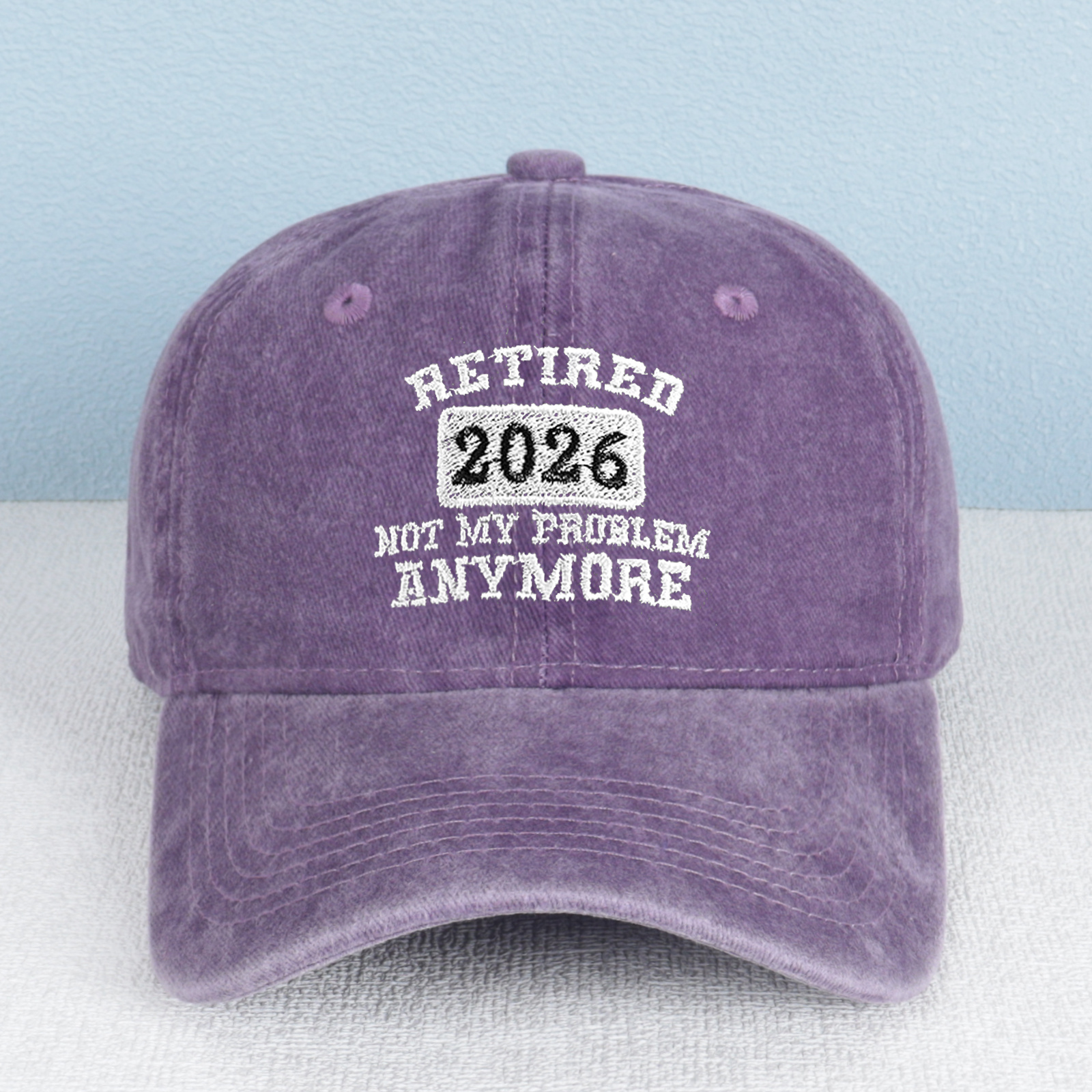 Retired 2026 Not My Problem Anymore Embroidered Trucker Hat product details