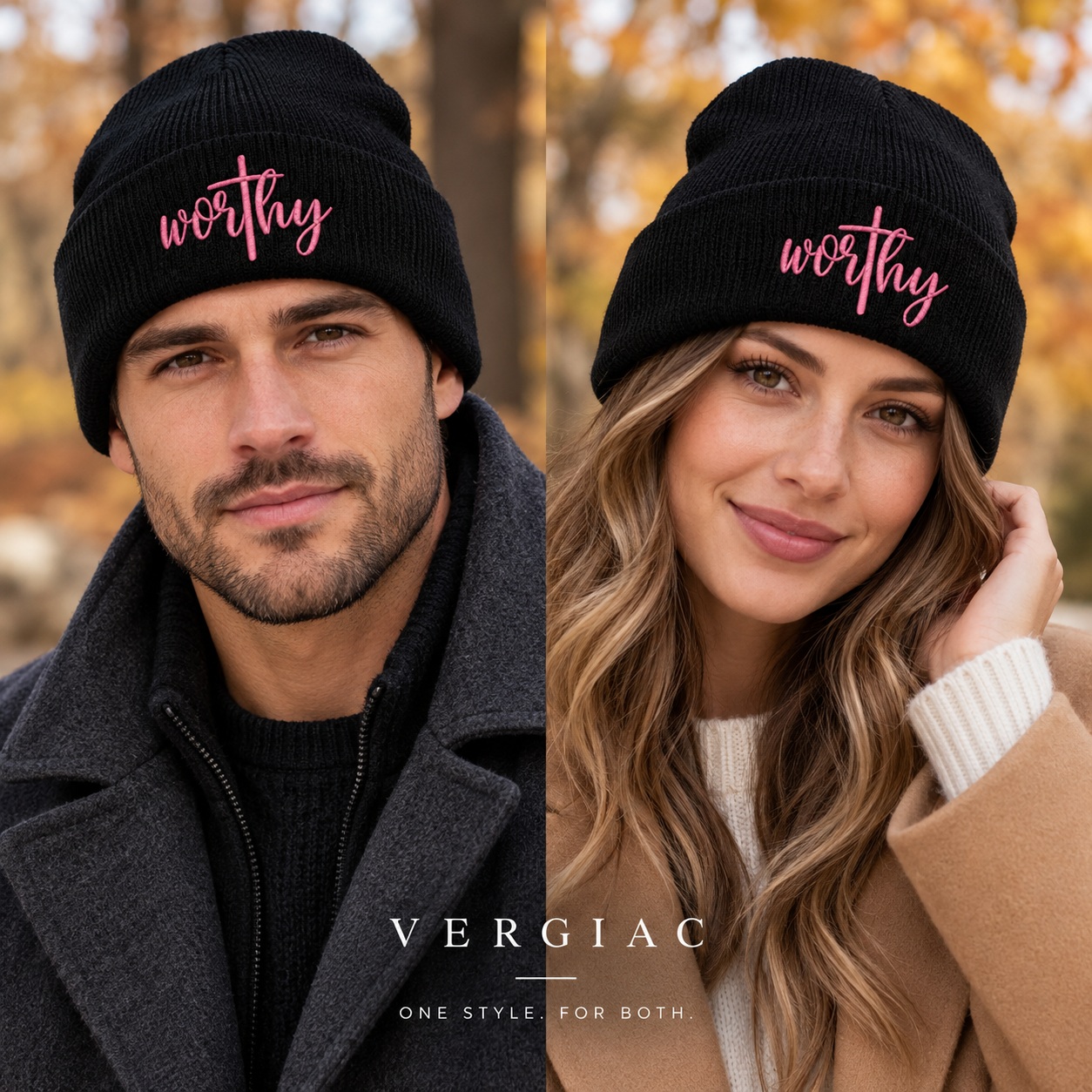 Worthy Embroidered Knit Beanie product details