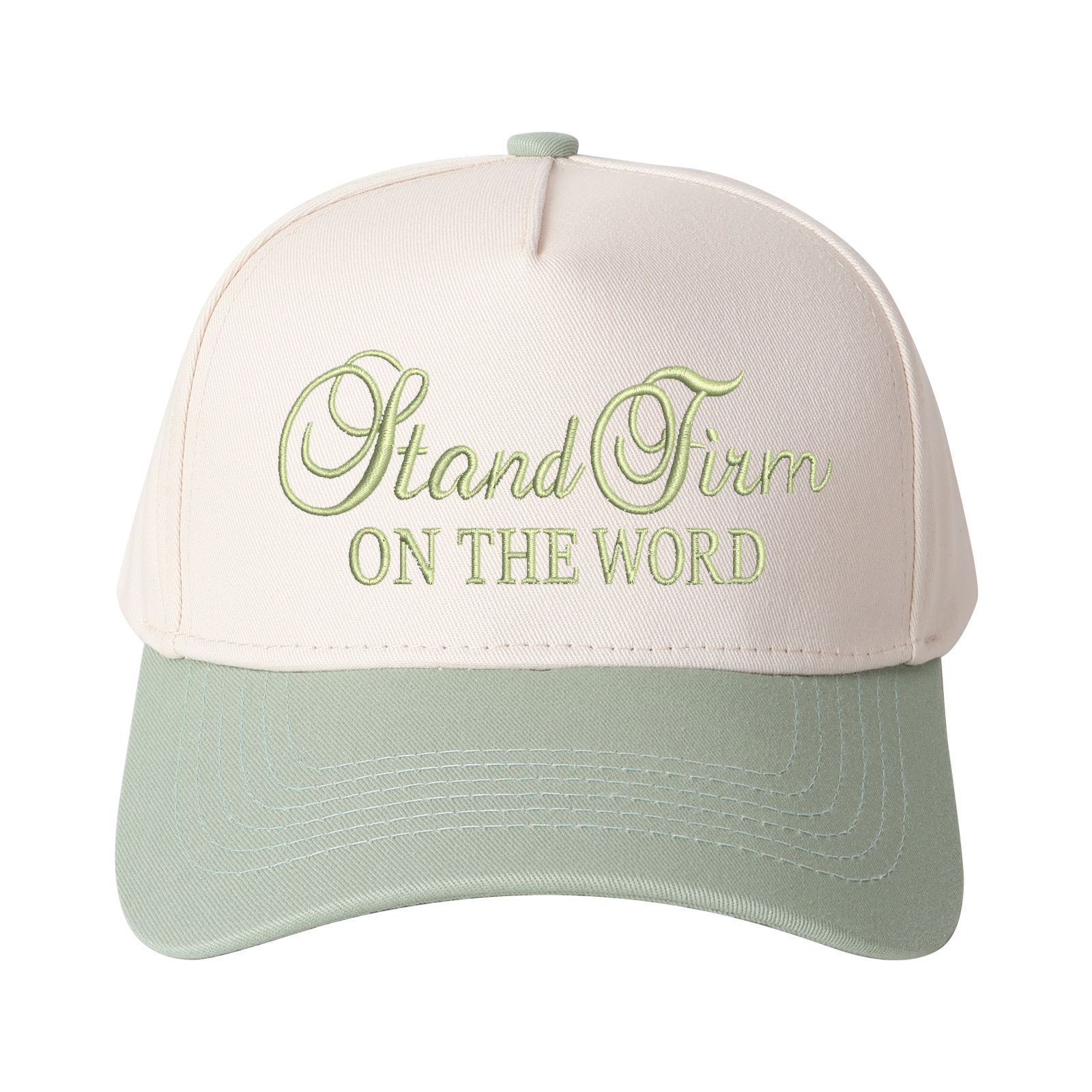 Stand Firm On The Word Embroidered Trucker Hat product details