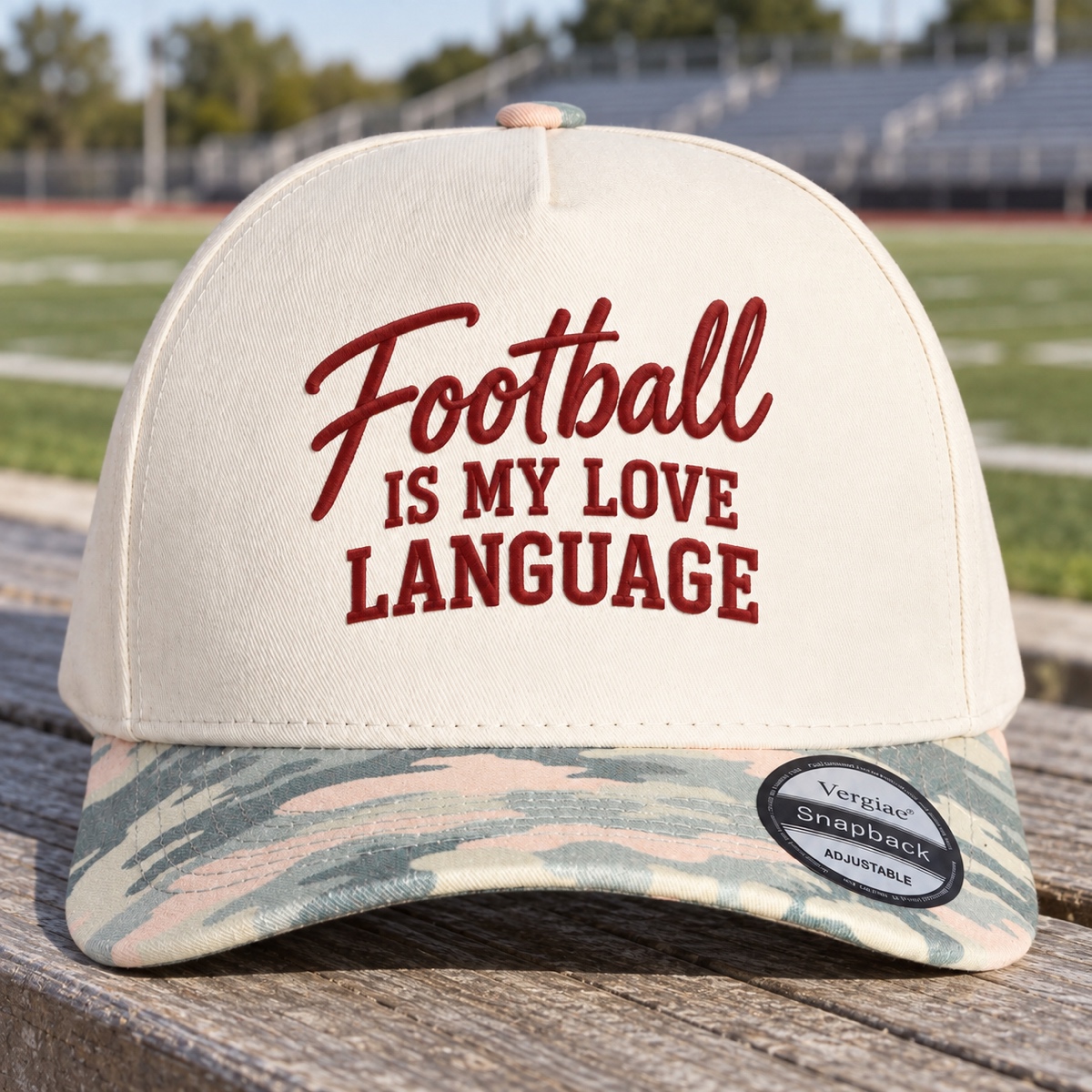 Football Is My Love Language 5-Panel Trucker Hat product details
