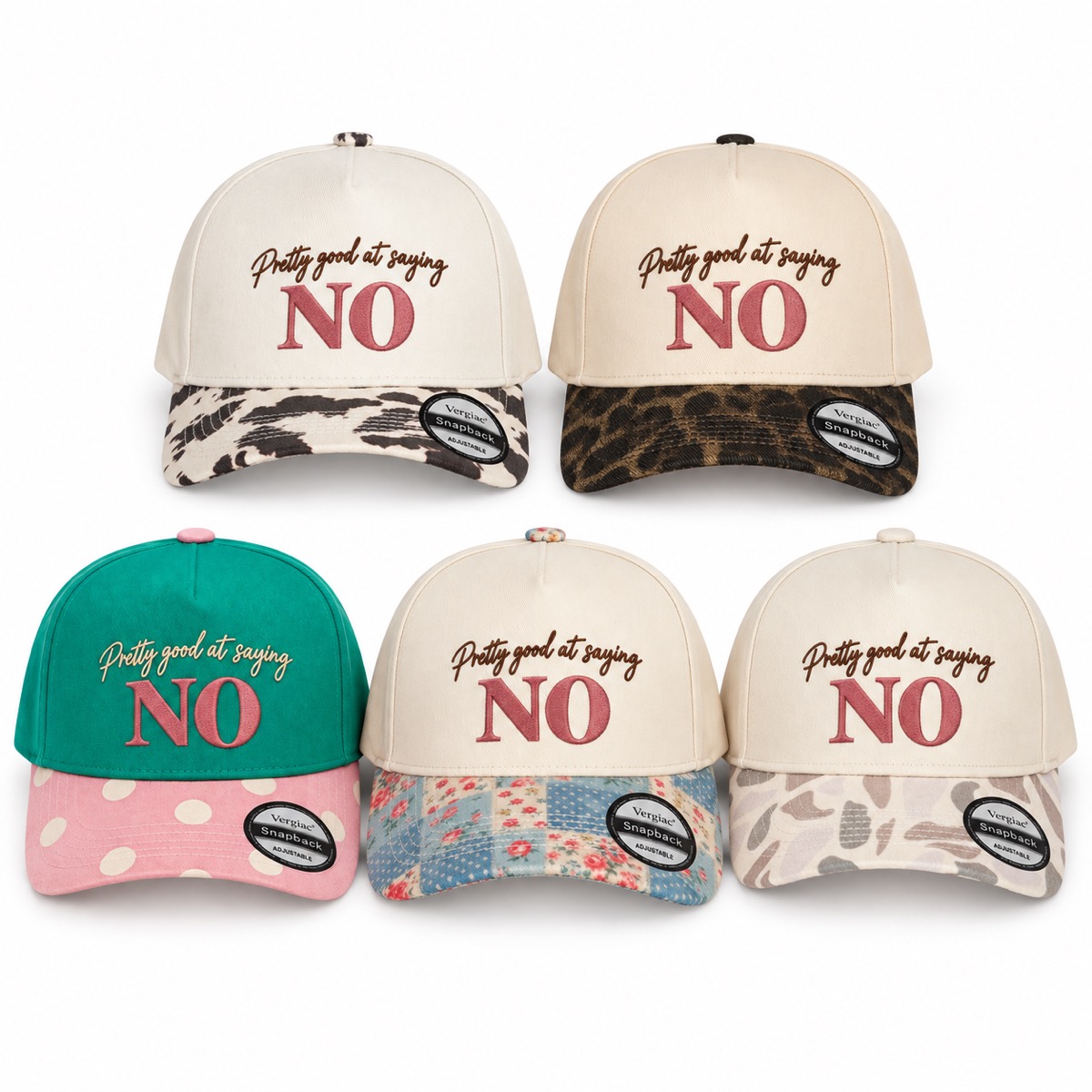 Pretty Good At Saying No 5-Panel Trucker Hat product details