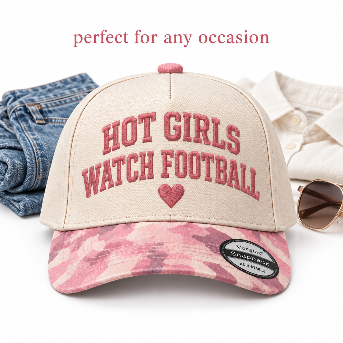 Hot Girls Watch Football 5-Panel Trucker Hat product details