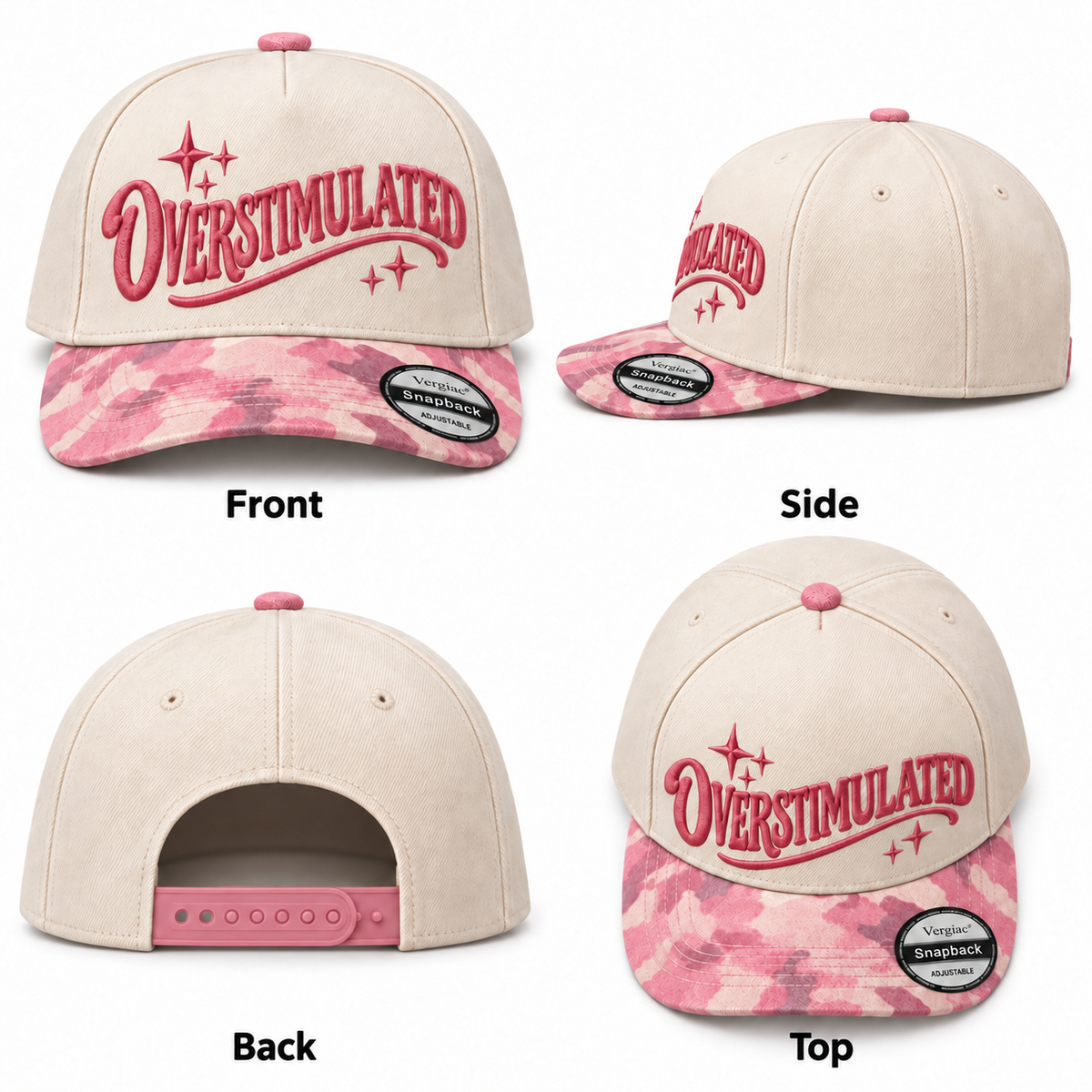 Overstimulated Star 5-Panel Trucker Hat product details