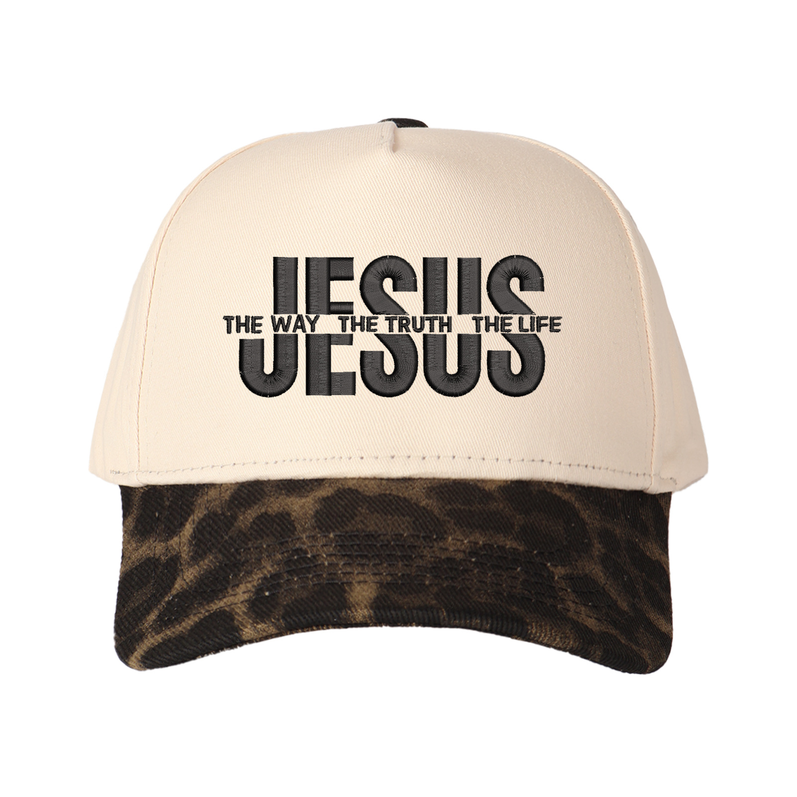 Jesus The Way The Truth The Life Embroidered Trucker Hat product details