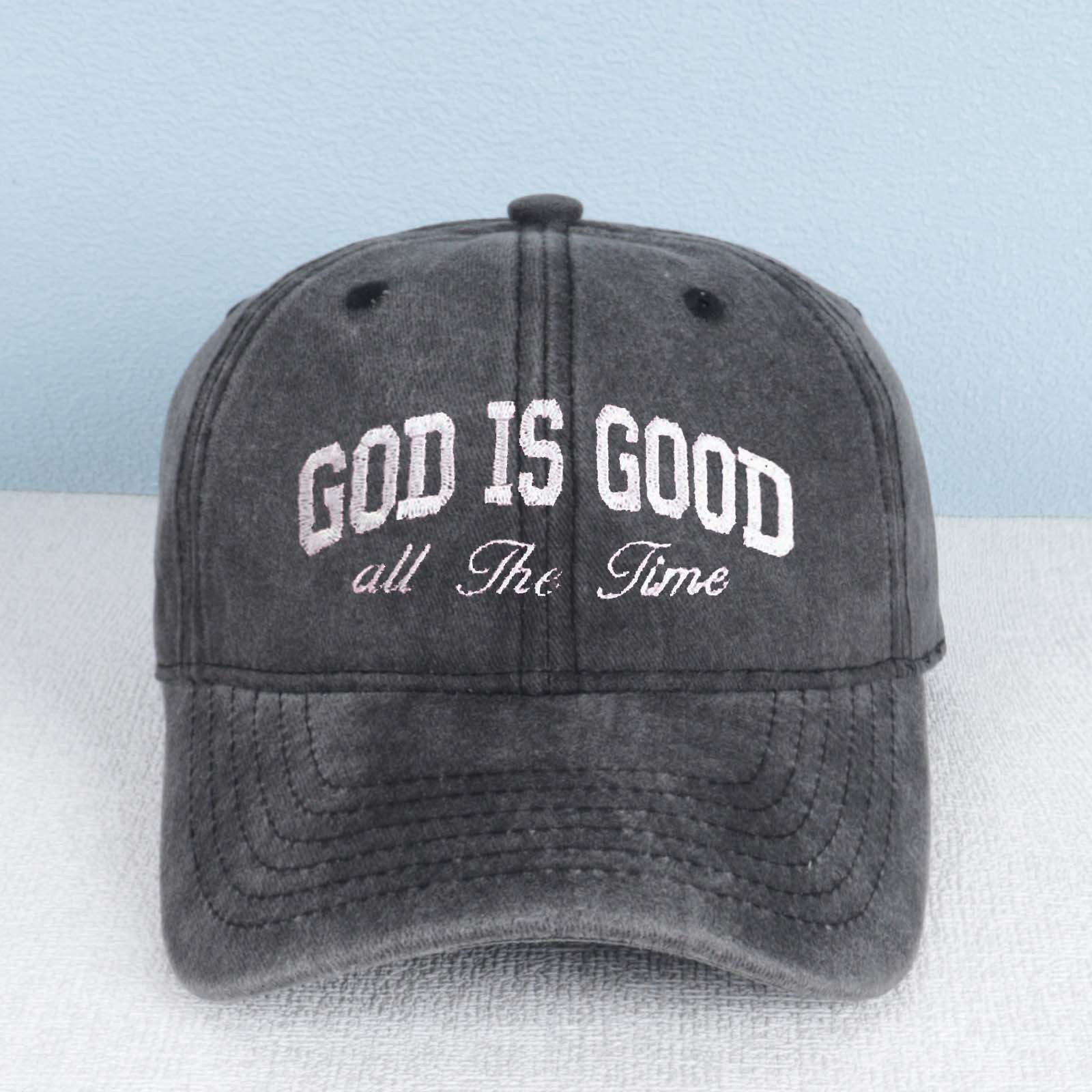 God Is Good All The Time Embroidered Trucker Hat product details