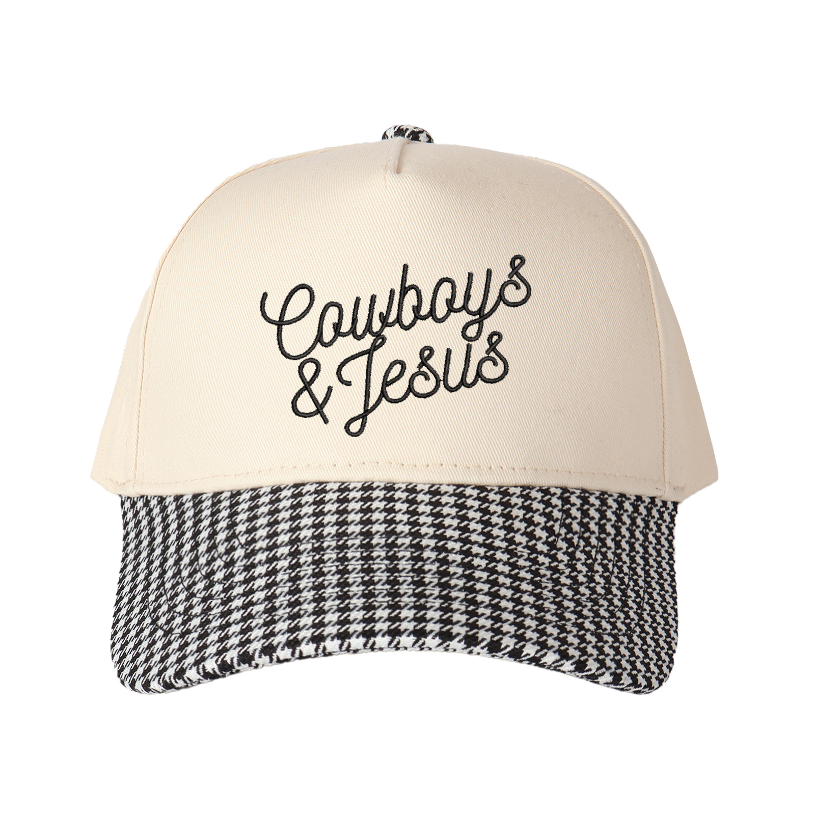 Cowboy & Jesus Embroidered Trucker Hat product details