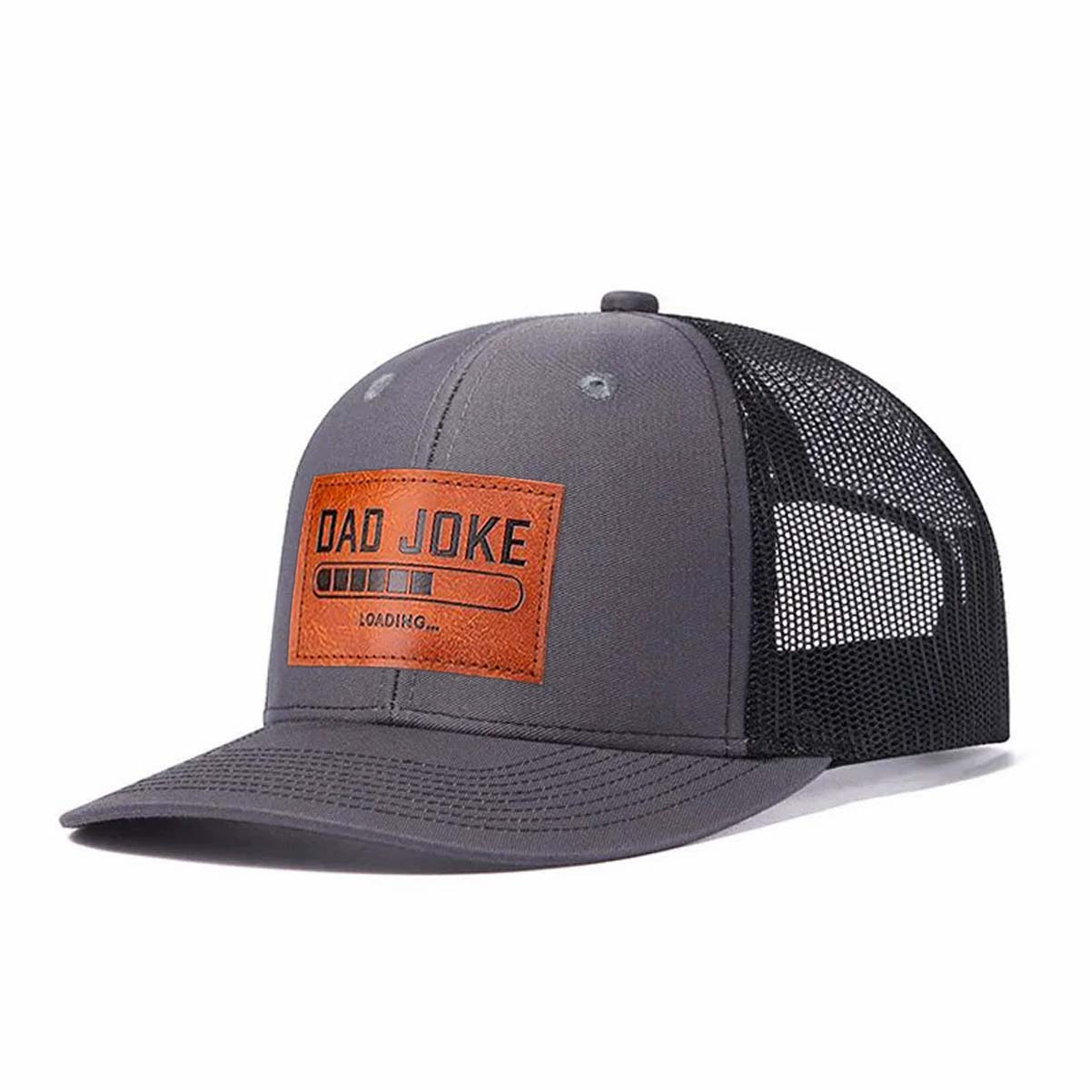 Dad Joke Loading... Leather Patch Trucker Hat product details