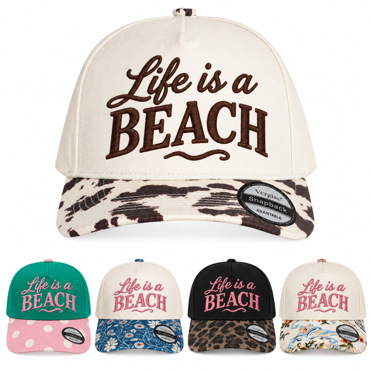 Life Is A Beach 5-Panel Trucker Hat product details
