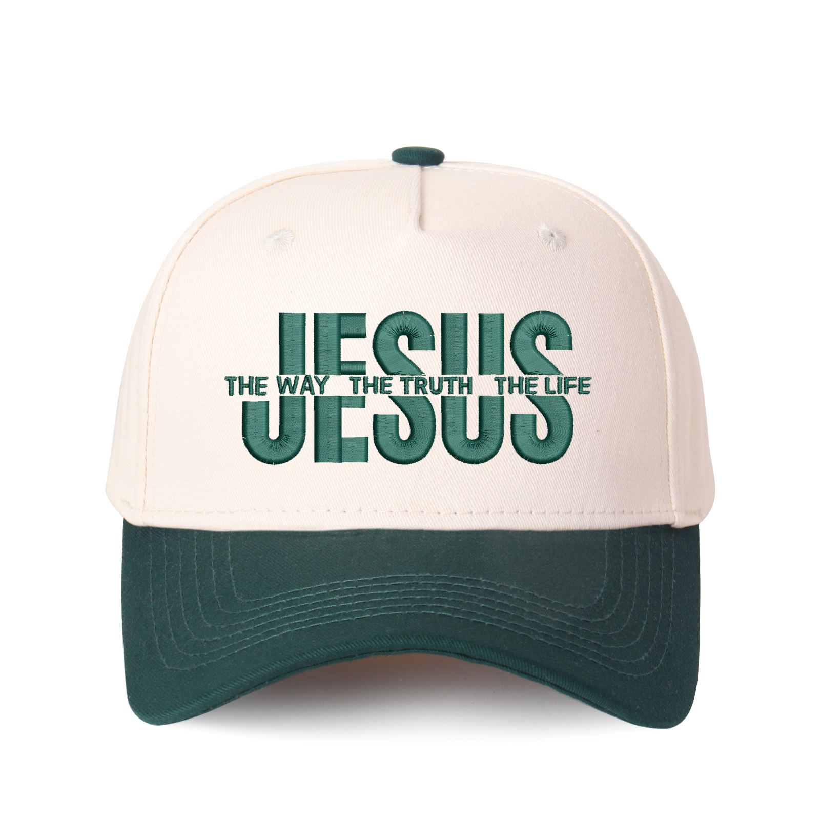 Jesus The Way The Truth The Life Embroidered Trucker Hat product details