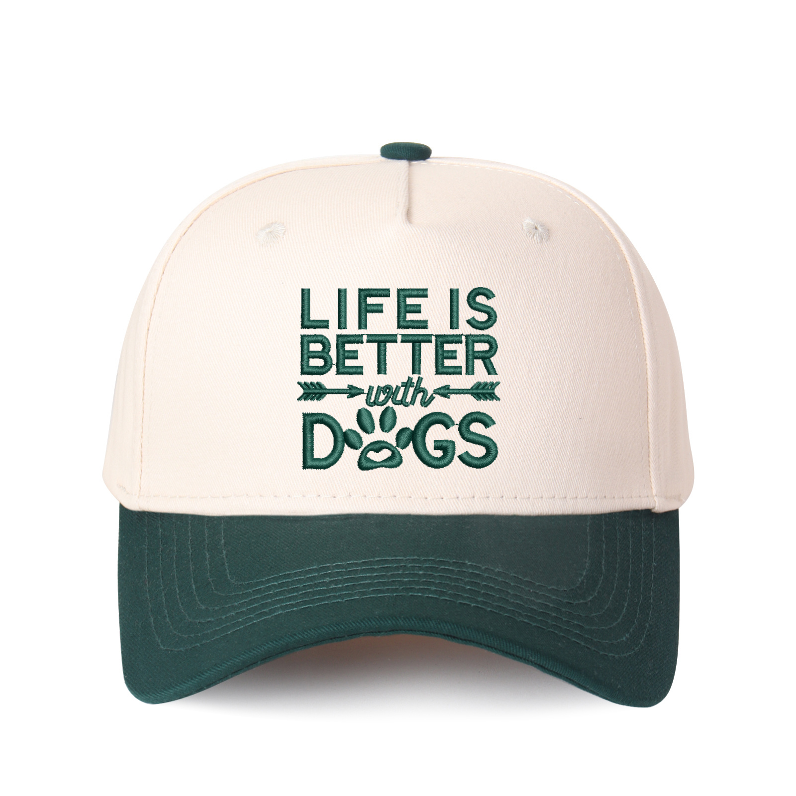 Life Is Better With Dogs Embroidered Trucker Hat product details