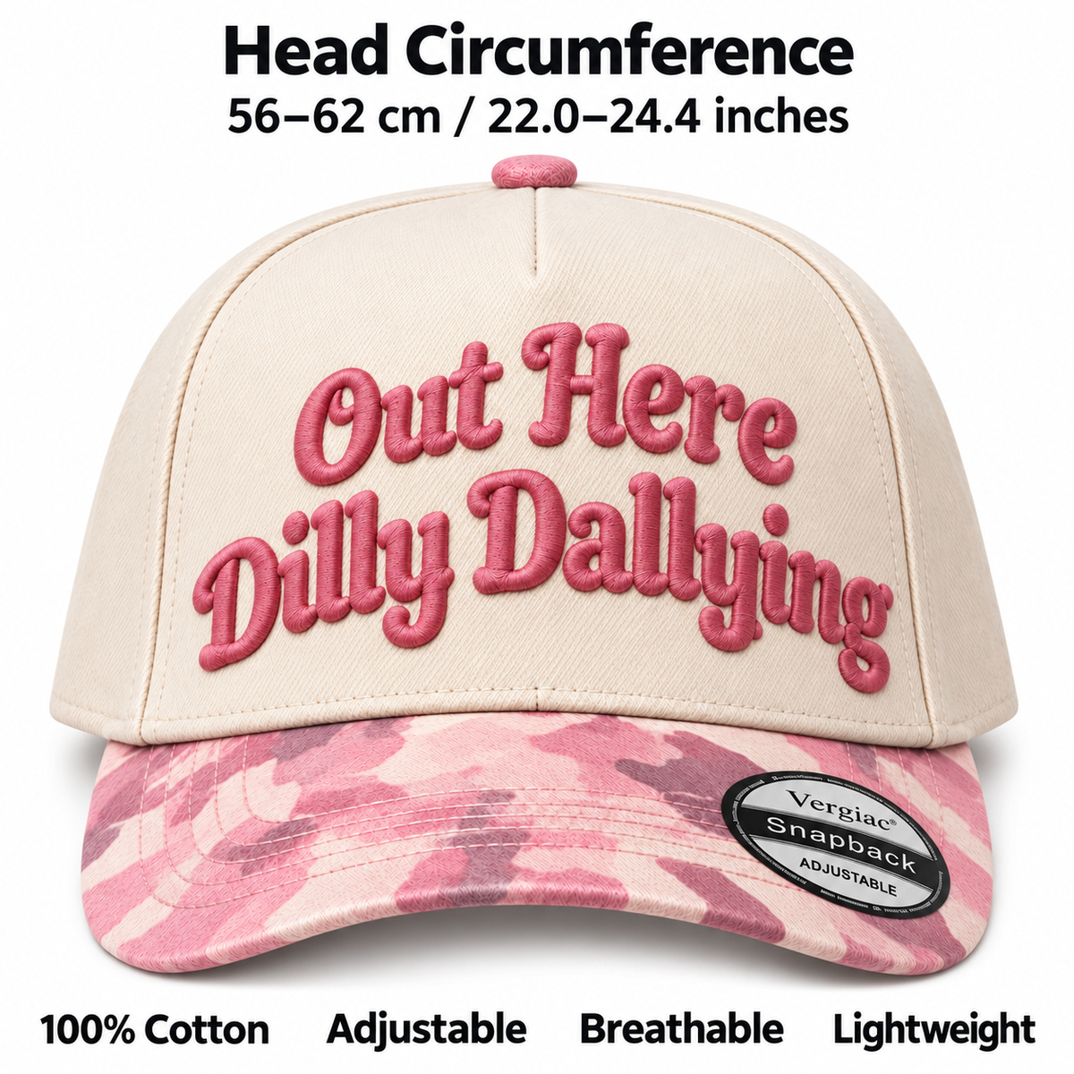 Out Here Dilly Dallying 5-Panel Trucker Hat product details